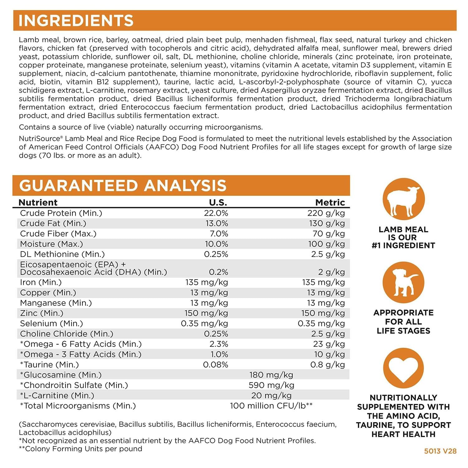 Lamb Rice Dry Dog Food k7m
