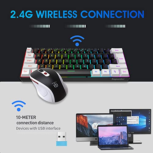 Wireless Gaming Keyboard and Mouse Combo 2.4G Ergonomic Design k7