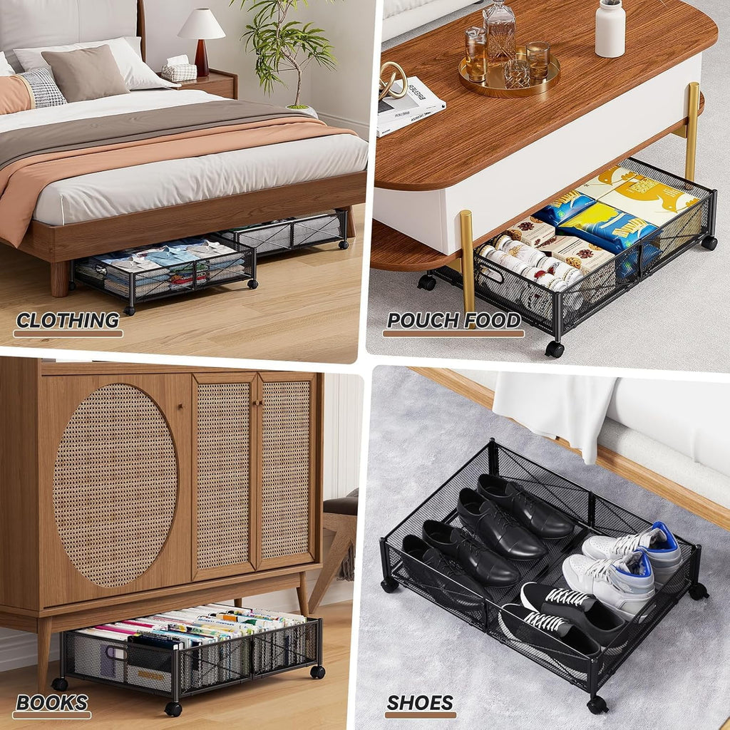 Under Bed Storage Containers with Wheels and Drawer a7
