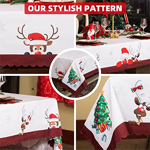 Watercolor Poppy Print Tablecloth 60x102 Inch, Waterproof Summer Flowers Table Cover k7m