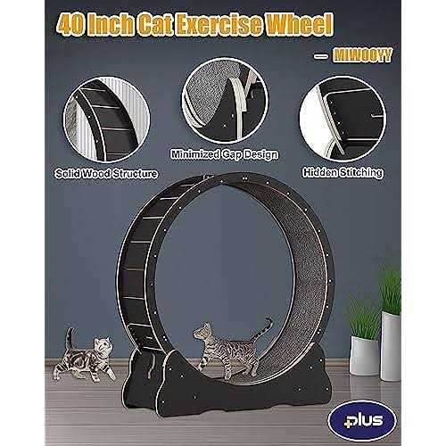 Cat Exercise Wheel 40 inch Solid Wood Indoor k7