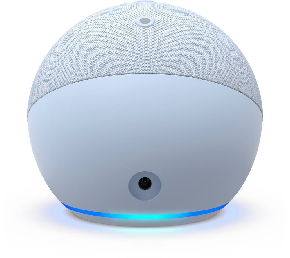 Smart Speaker with Clock and Alexa Cloud Blue a7