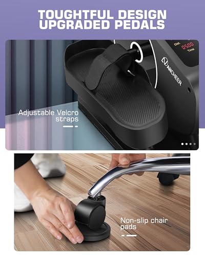Elliptical leg exerciser for seated seniors with resistance and speed modes a7