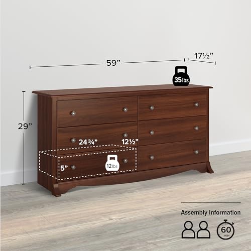 Rustic White Double Drawer Dresser and Nightstand Set k7m