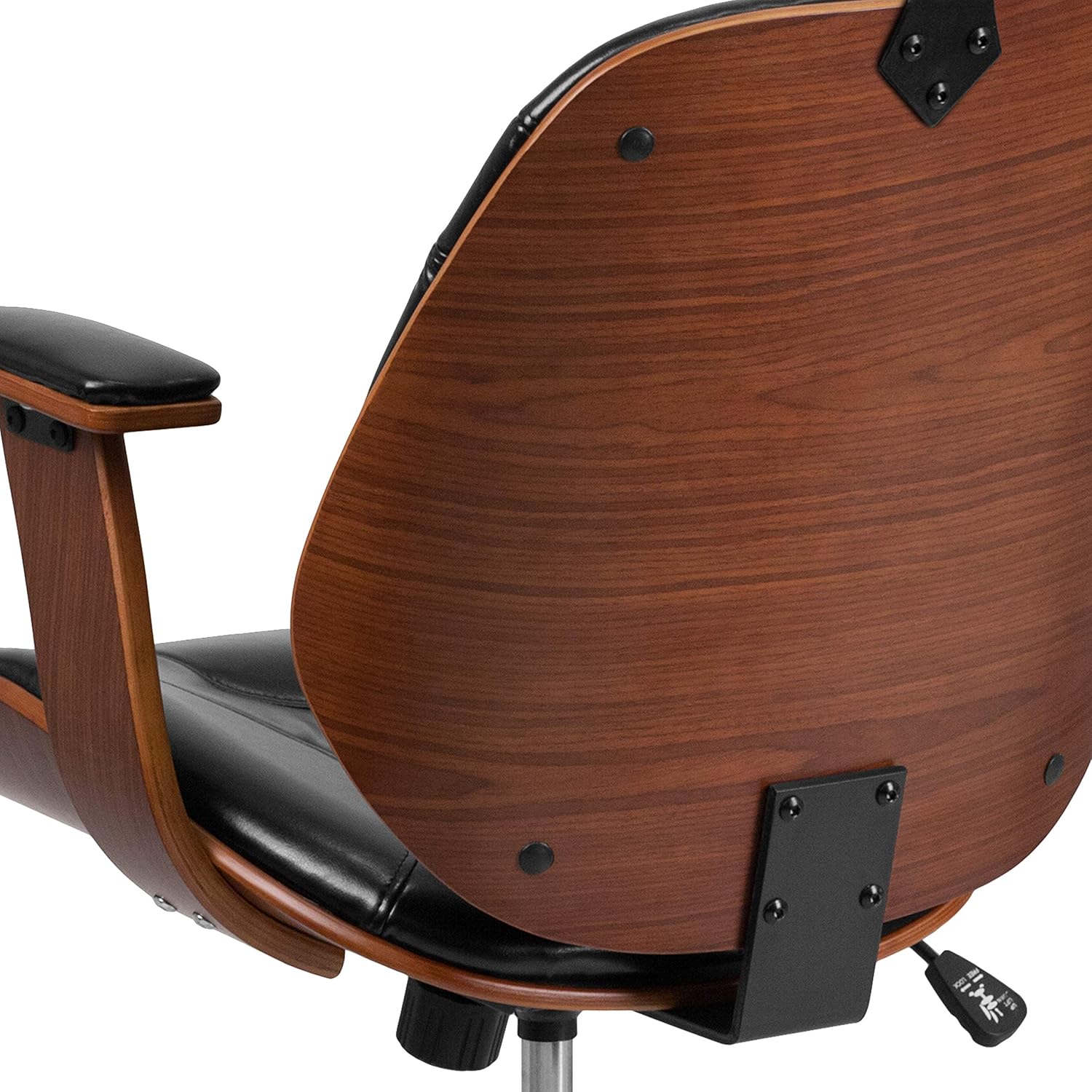 Office Chair Ergonomic Swivel Black LeatherSoft A7k
