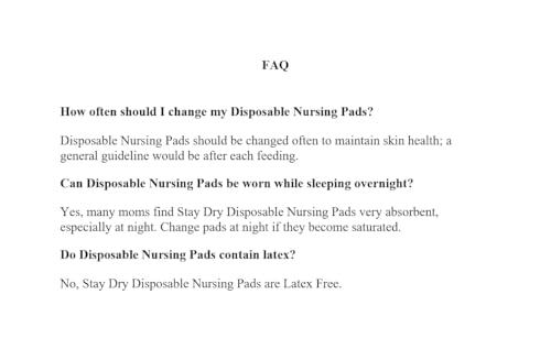 Disposable Nursing Pads, Super Absorbent Breast Pads, 100 Count q7