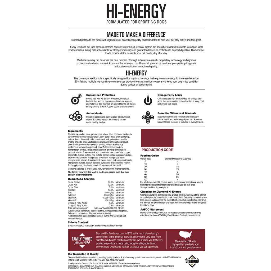 Dog Food Dry Kibble High Energy a7