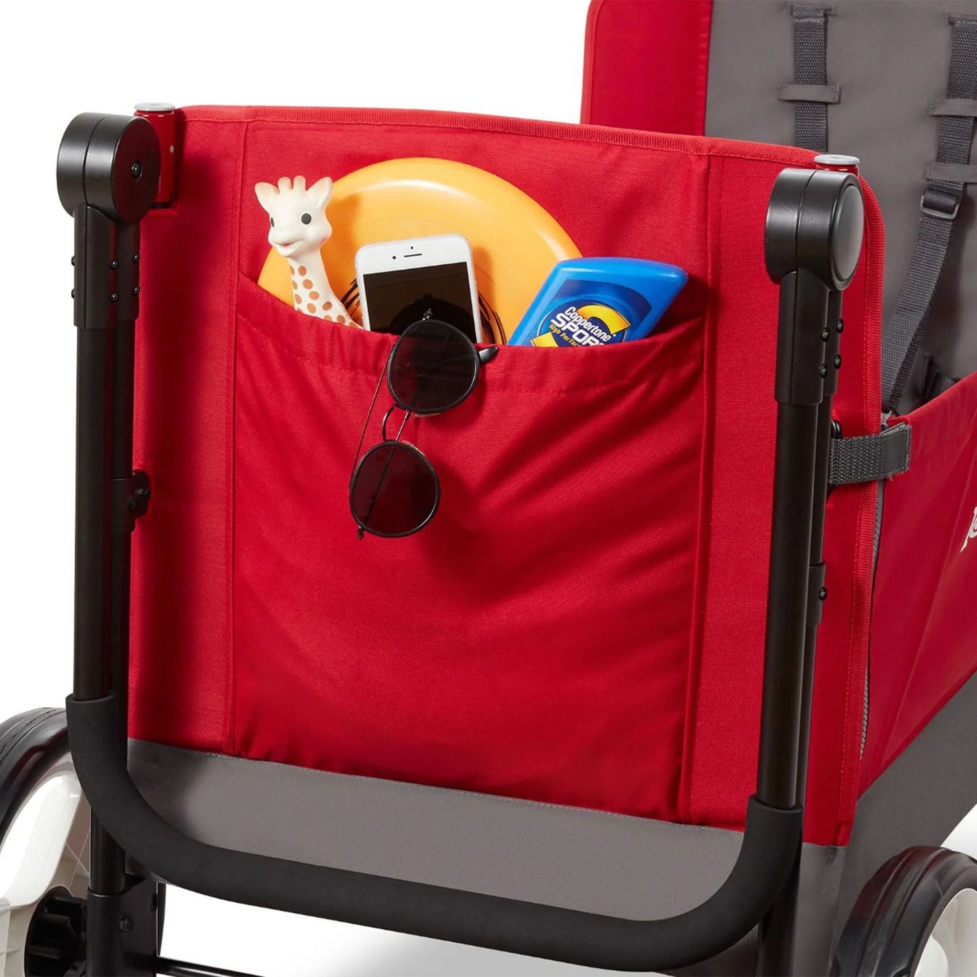 Stroll N Wagon with Pull & Push Handle, Red/Black k7m