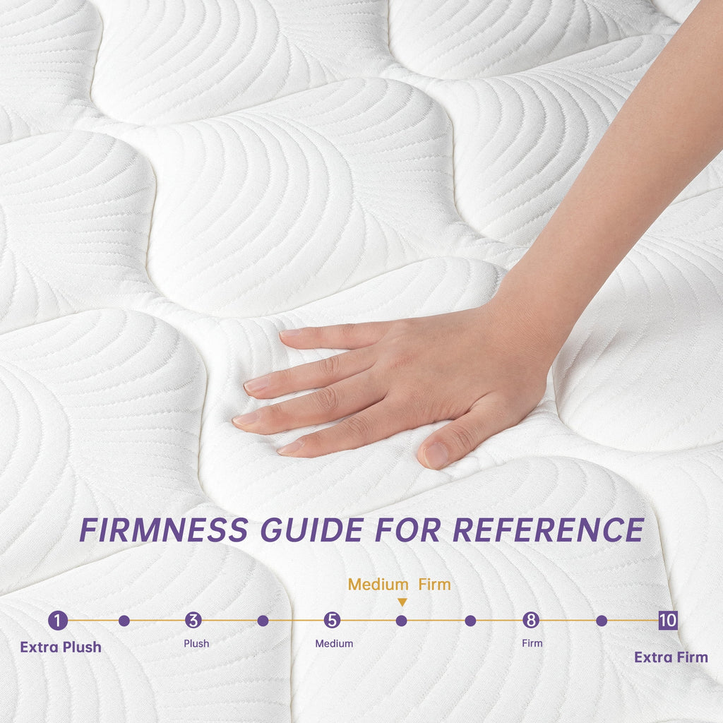 Queen Size Hybrid Mattress 10 Inch Memory Foam Euro Top Medium Firm k7