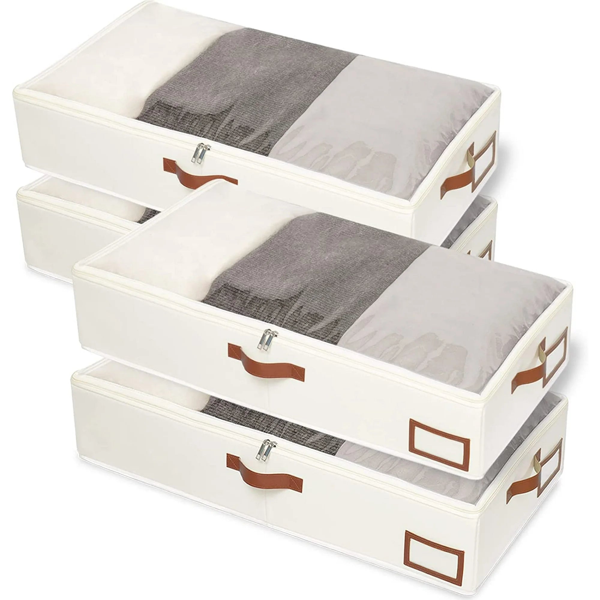 Under Bed Storage Bins with Lids, Collapsible Organizers a7