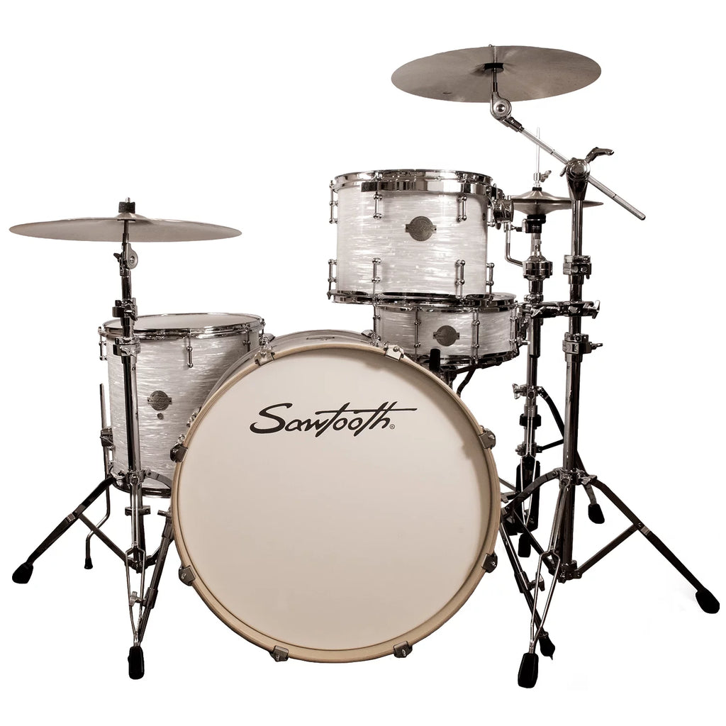 Sawtooth Command Series 4-Piece Drum Shell Pack with 24" Bass Drum, White Oyster