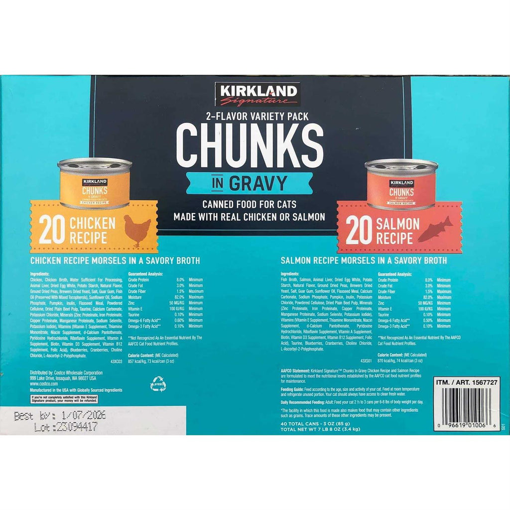 Chunks in Gravy Canned Cat Food Variety Pack k7m