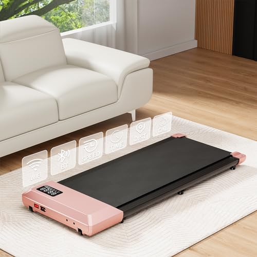 Walking Pad Under Desk Treadmill Portable Mini No-Assembly App Remote Control LED Display Jogging Machine k7