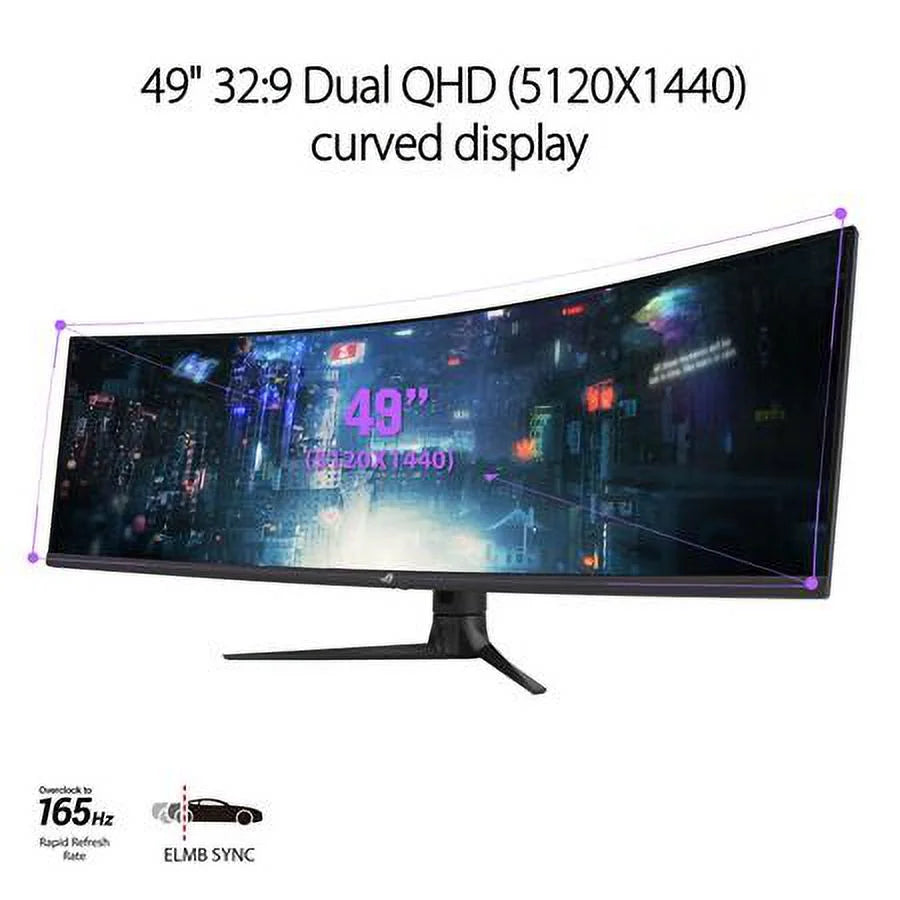 49" Ultra-wide Curved HDR Gaming Monitor 165Hz 7k