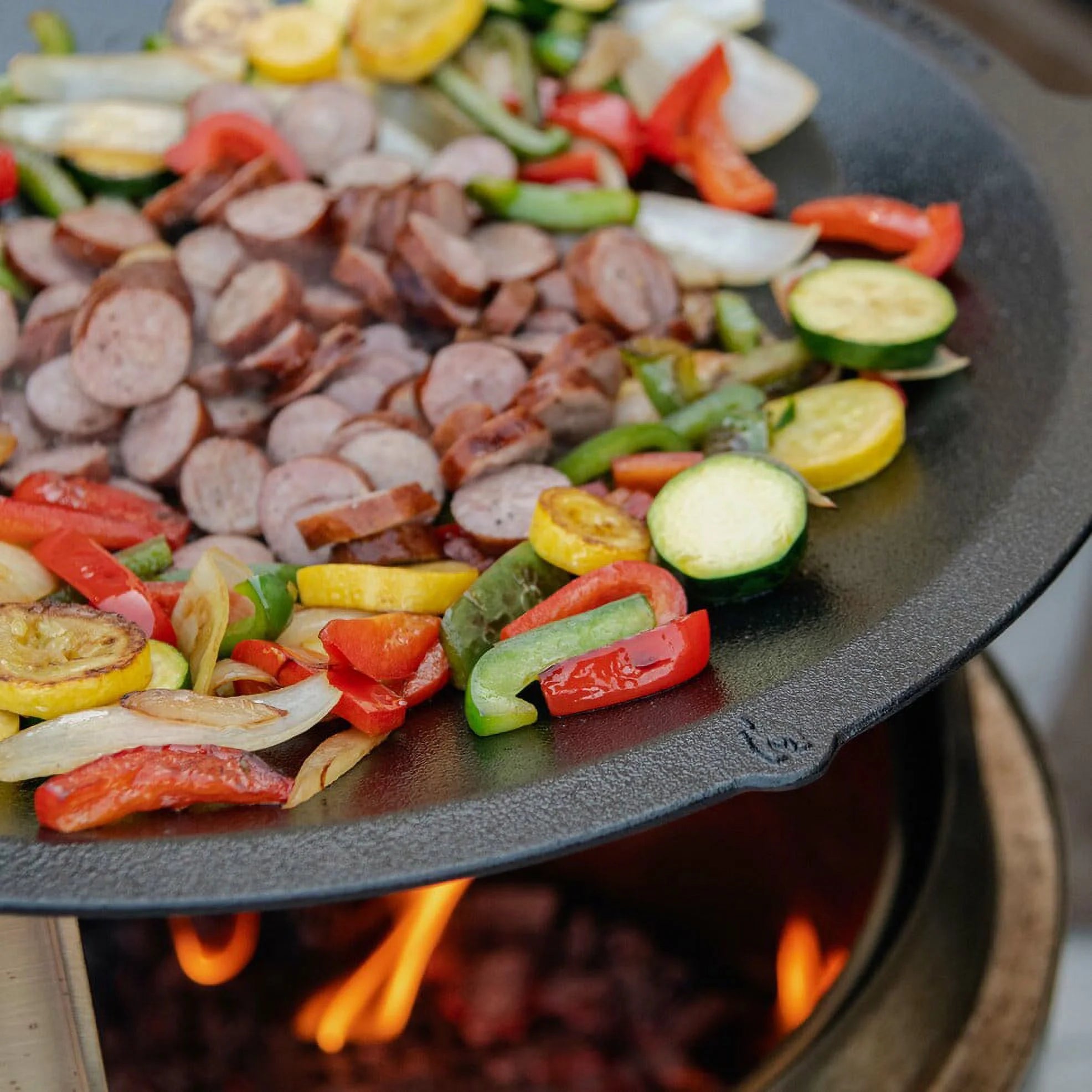 Large Cast Iron Wok Top for Fire Pit k7p