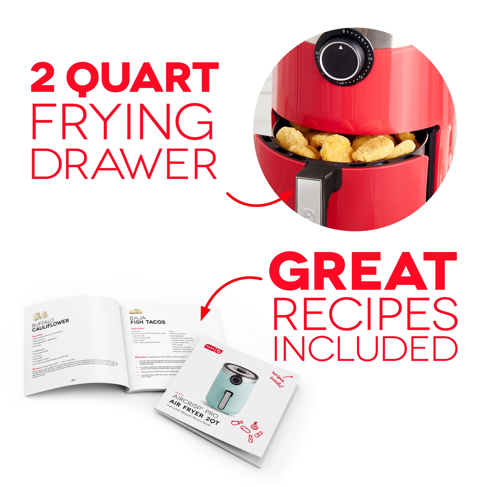 Aircrisp Pro Compact Air Fryer 2Qt. U1　1z 9l