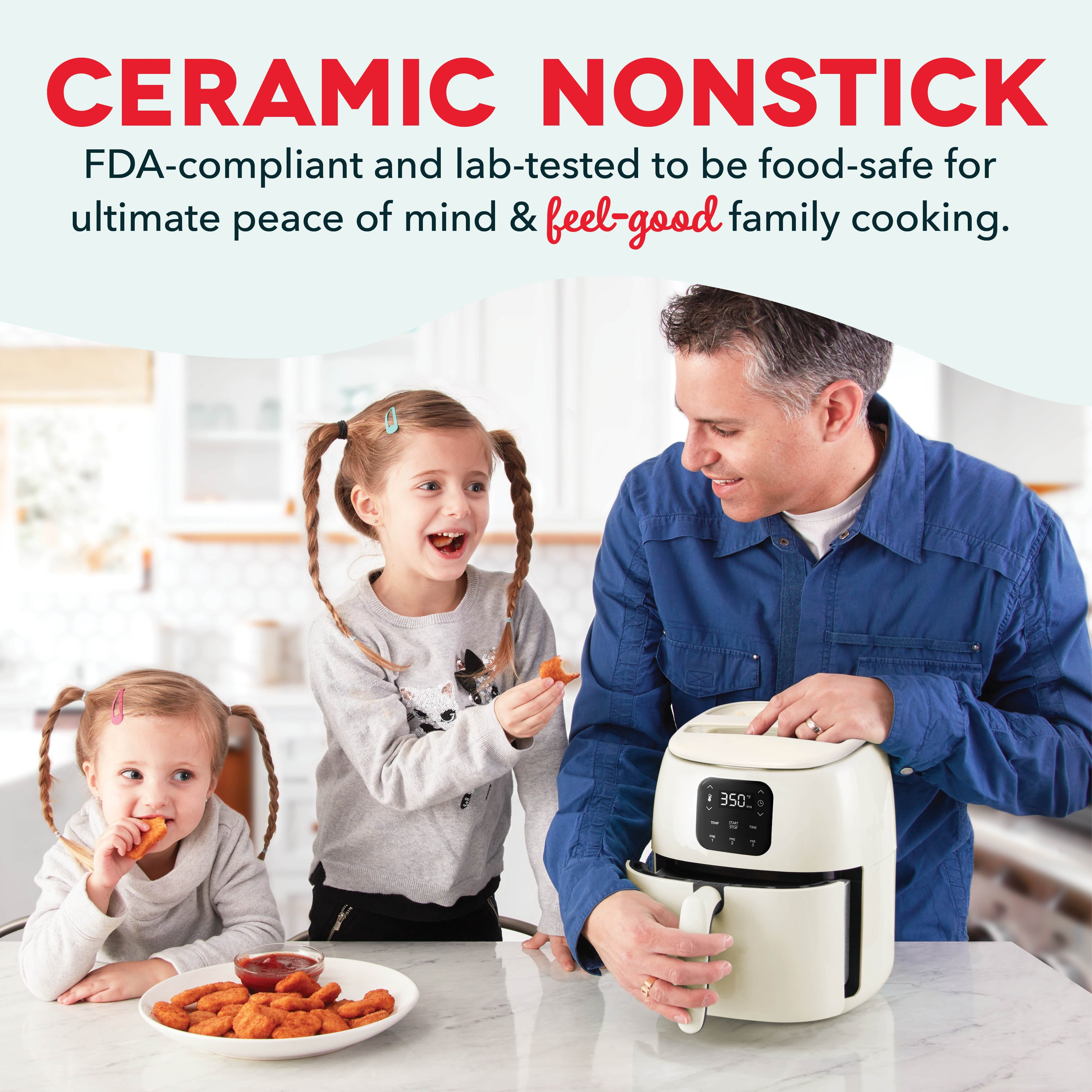 Ceramic Nonstick Tasti-Crisp Digital Air Fryer 2.6 Qt. S7　Yf oS