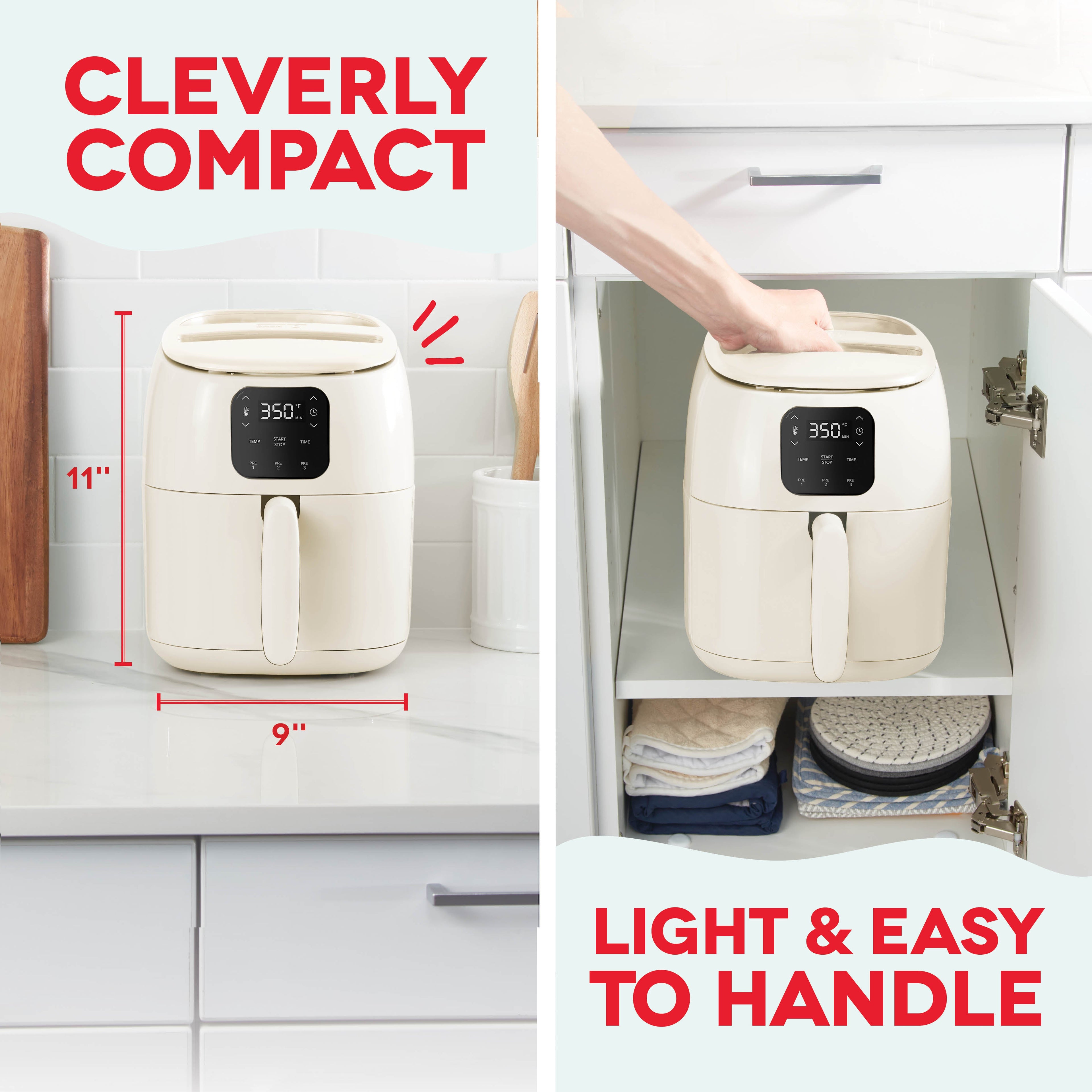 Ceramic Nonstick Tasti-Crisp Digital Air Fryer 2.6 Qt. S7　Yf oS