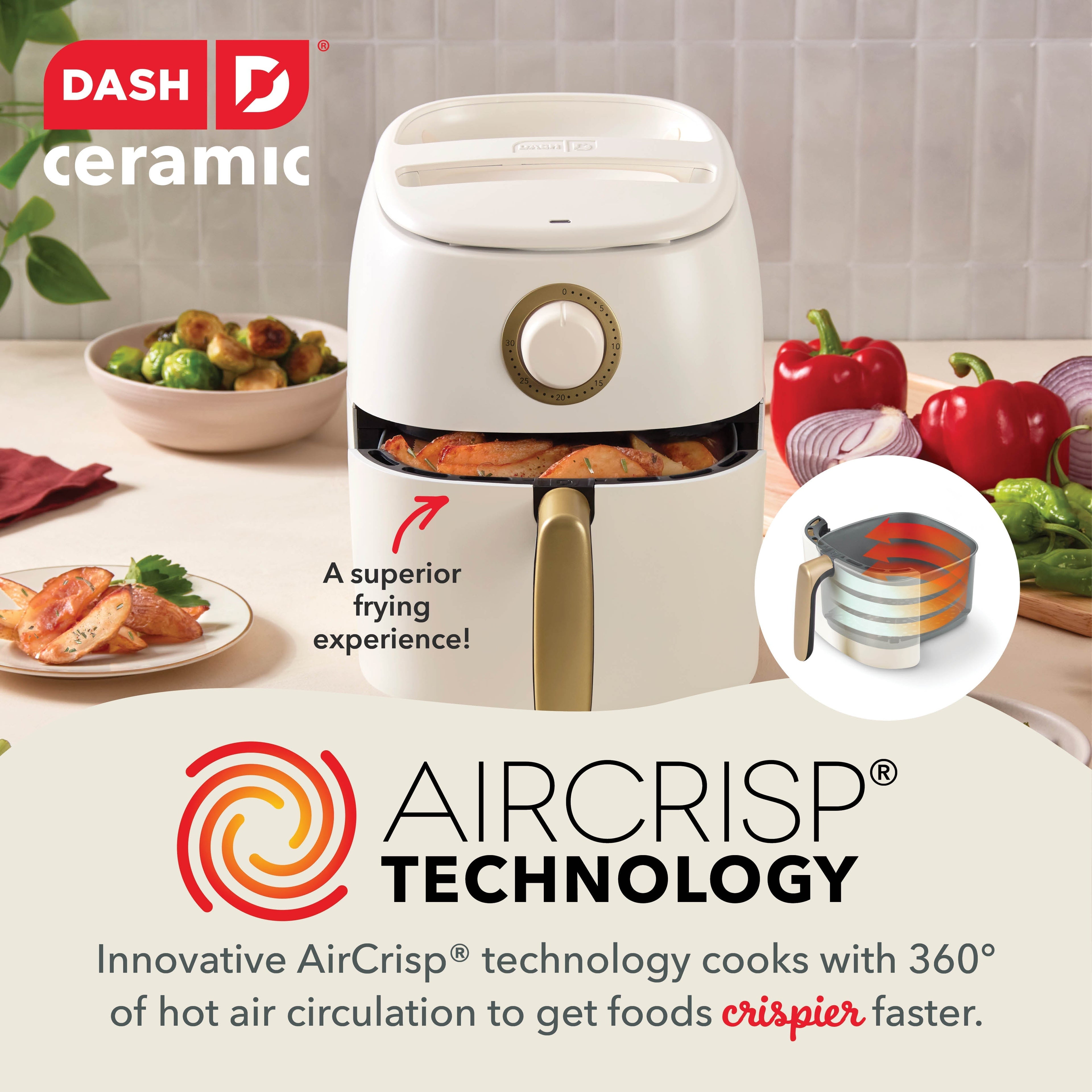 Ceramic Tasti-Crisp Express Air Fryer 2.6QT Z4　Fo JV