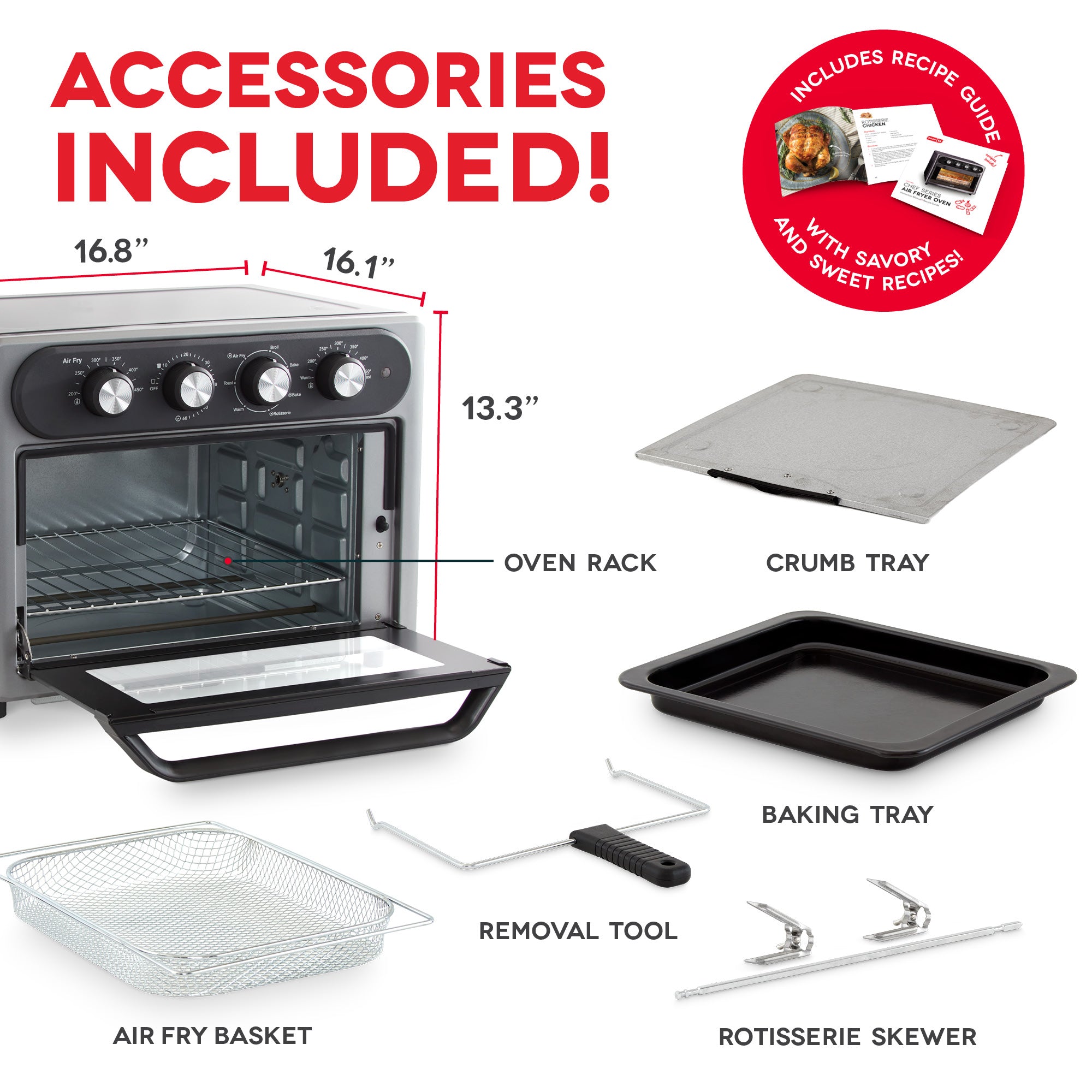 Chef Series Air Fryer Oven With Rotisserie 23L J3　pg k8