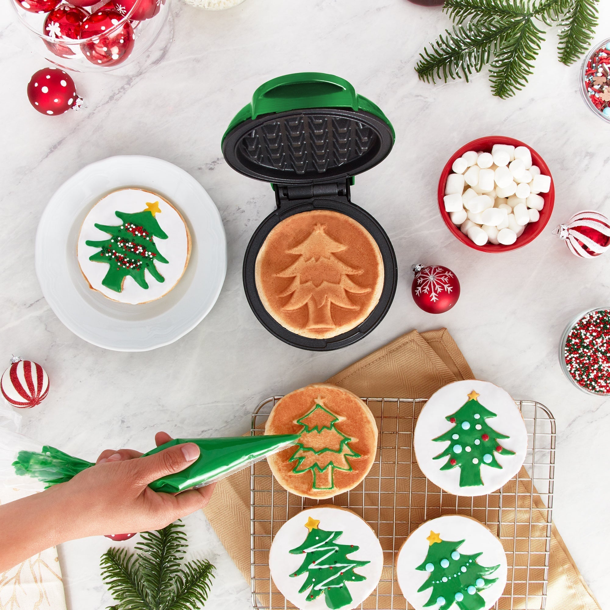 Christmas Tree Mini Waffle Maker C1　Bf sd