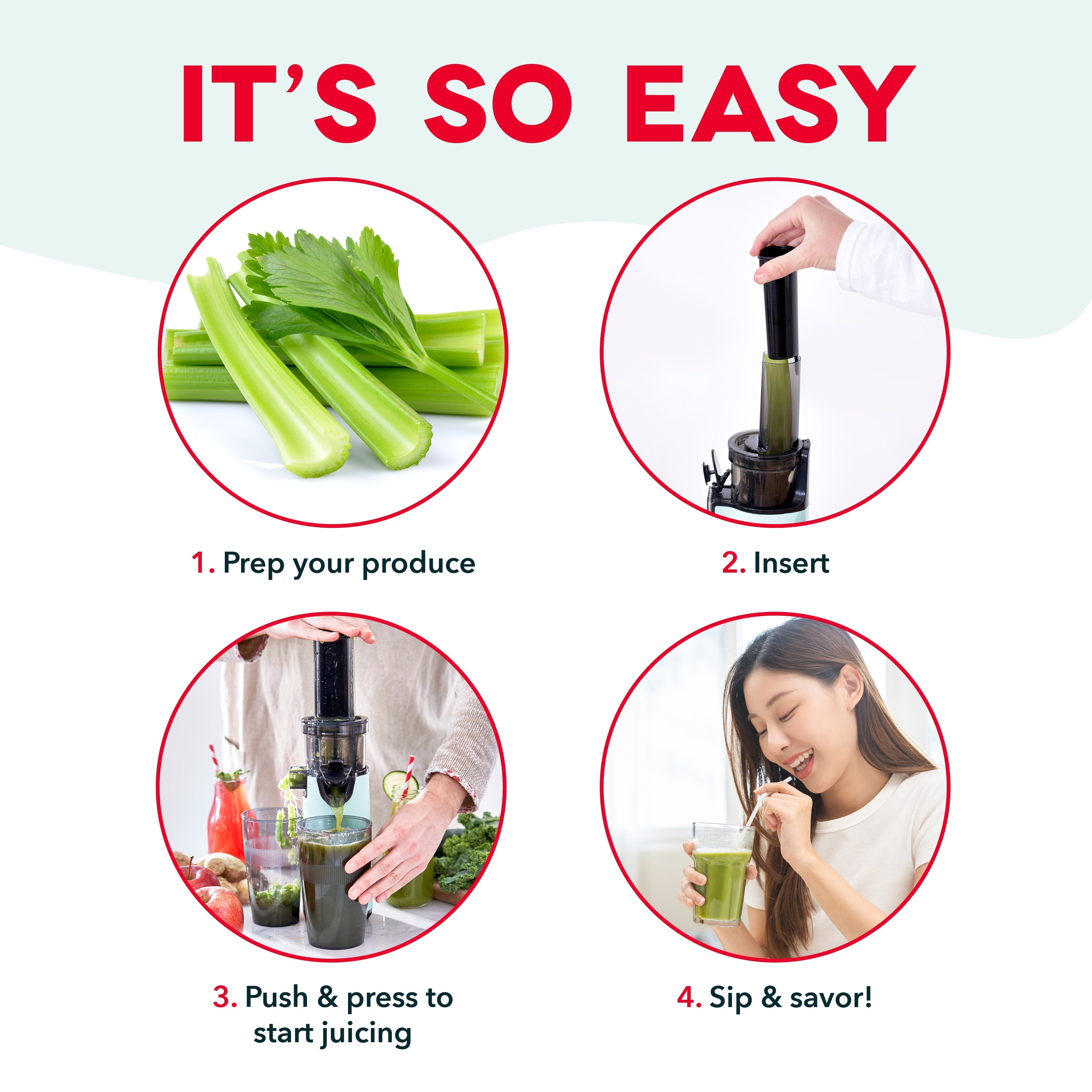 Compact Cold Press Power Juicer A3　QC 1h