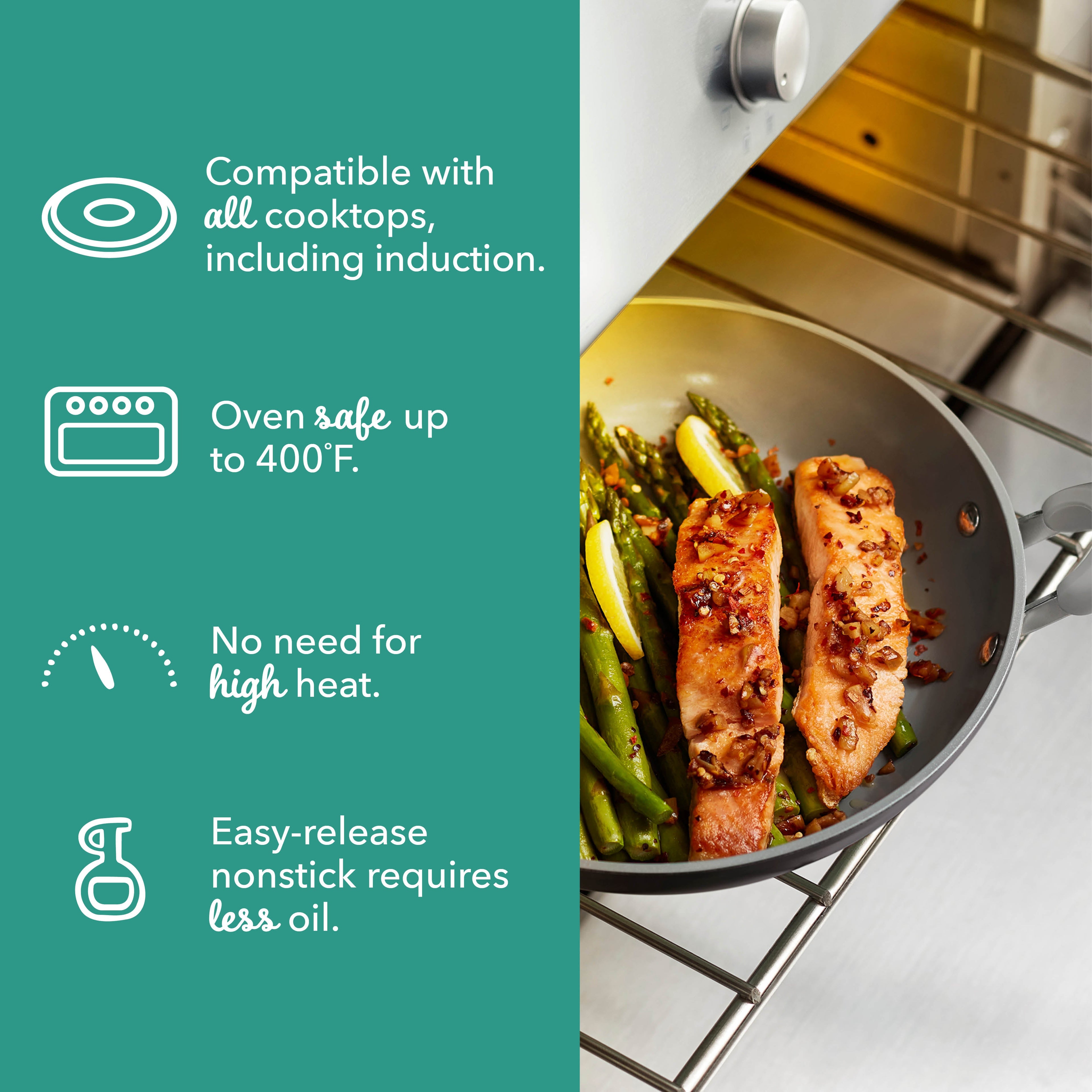 Dream Green Recycled Aluminum 8"/10" Fry Pan Set N0　uE PJ