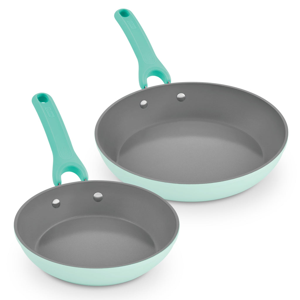 Dream Green Recycled Aluminum 9.5"/11" Fry Pan Set I7　Oy Dp