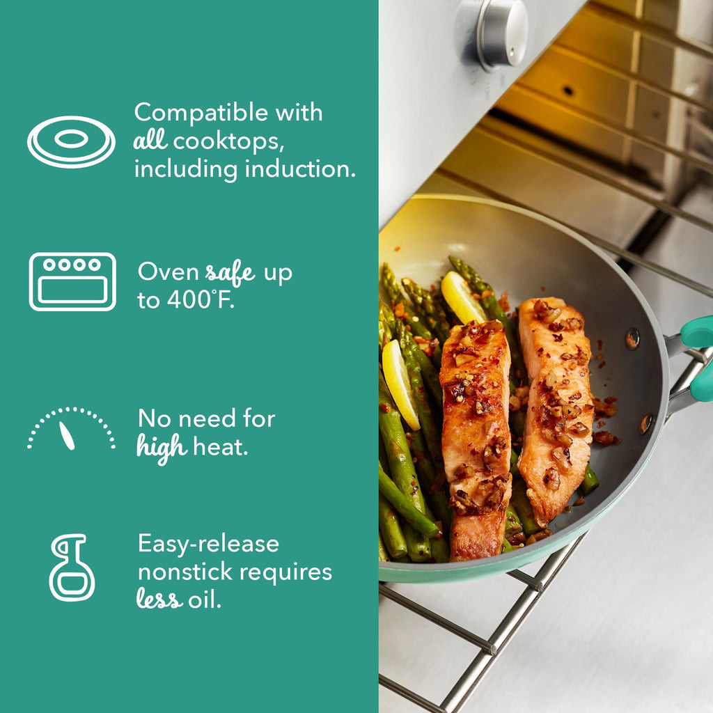 Dream Green Recycled Aluminum 9.5"/11" Fry Pan Set I7　Oy Dp