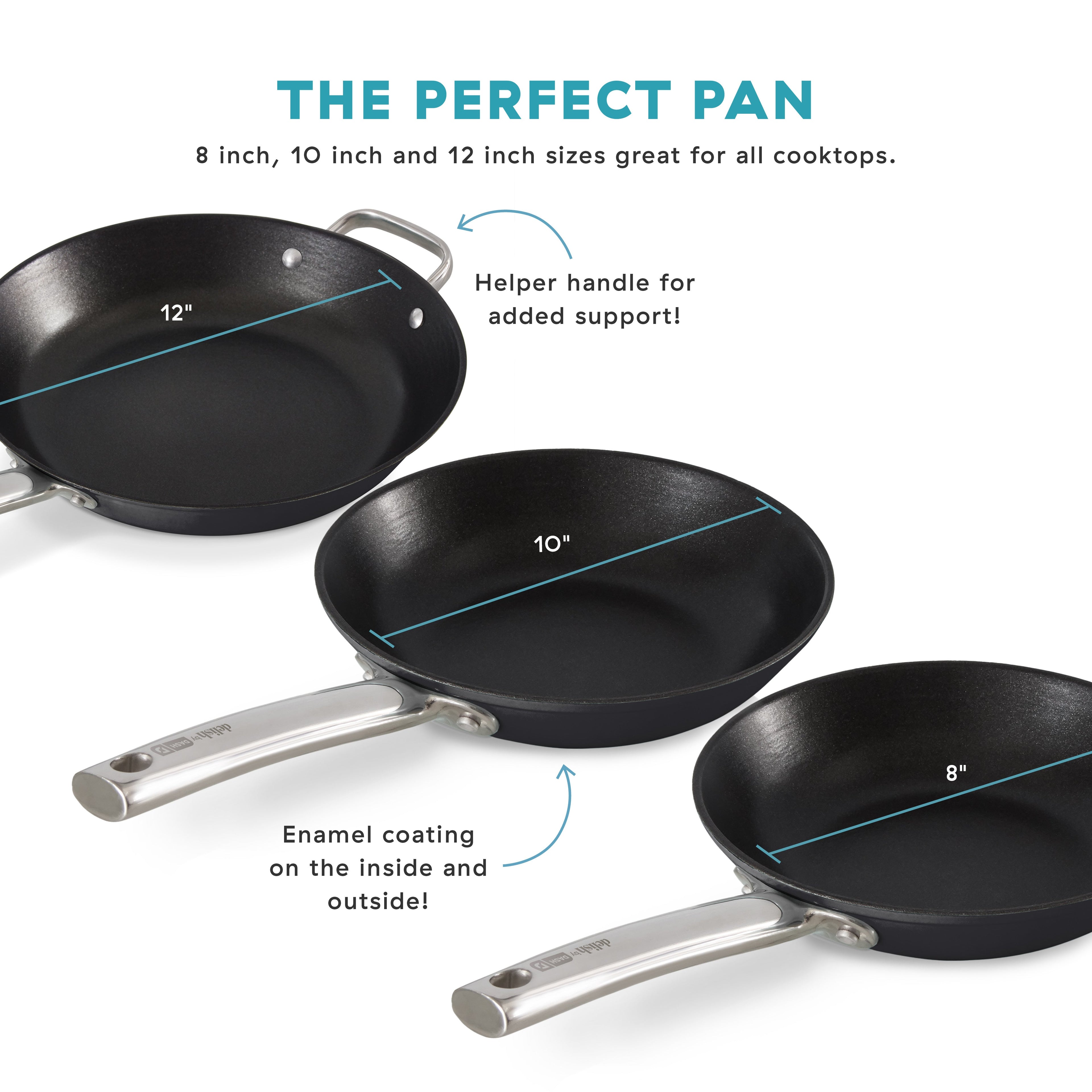 12" Lightweight Cast Iron Skillet G8　qH 4l