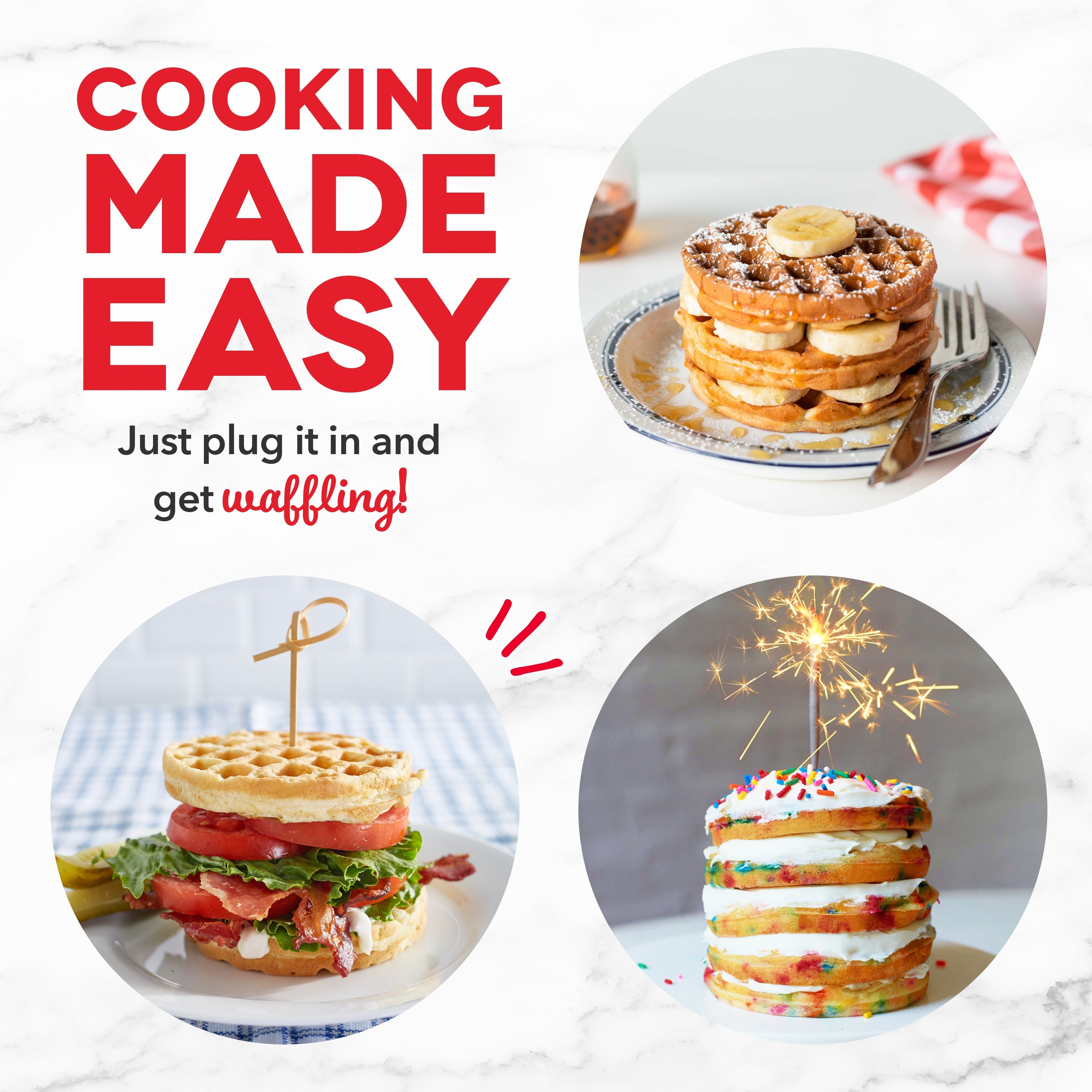 Deluxe Mini Waffle Maker L8　le QA