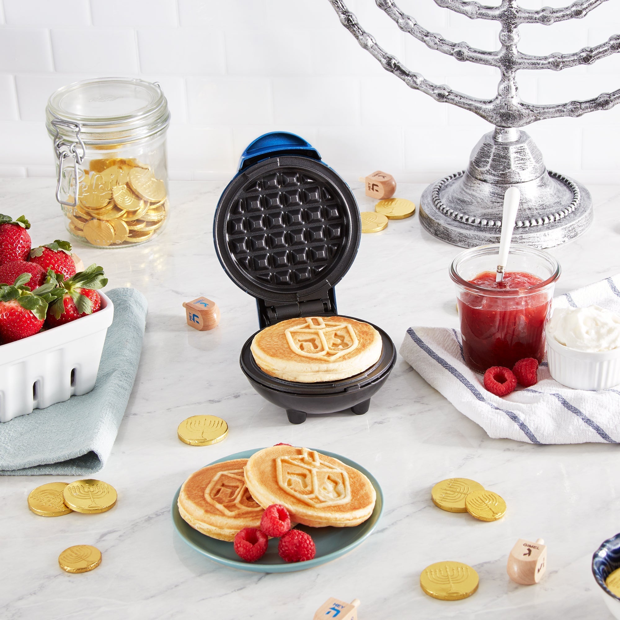 Dreidel Mini Waffle Maker K2　Vv Nf