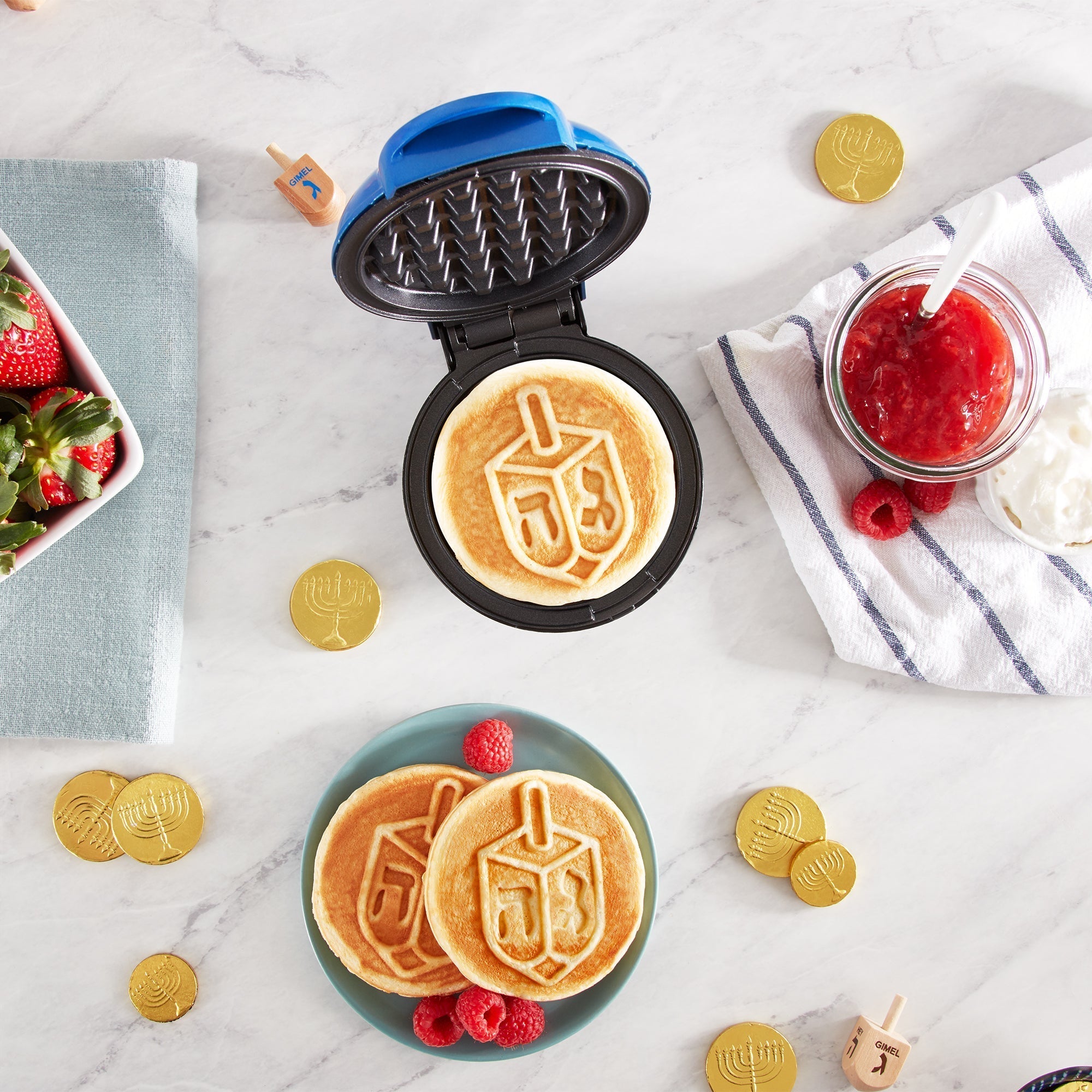 Dreidel Mini Waffle Maker K2　Vv Nf