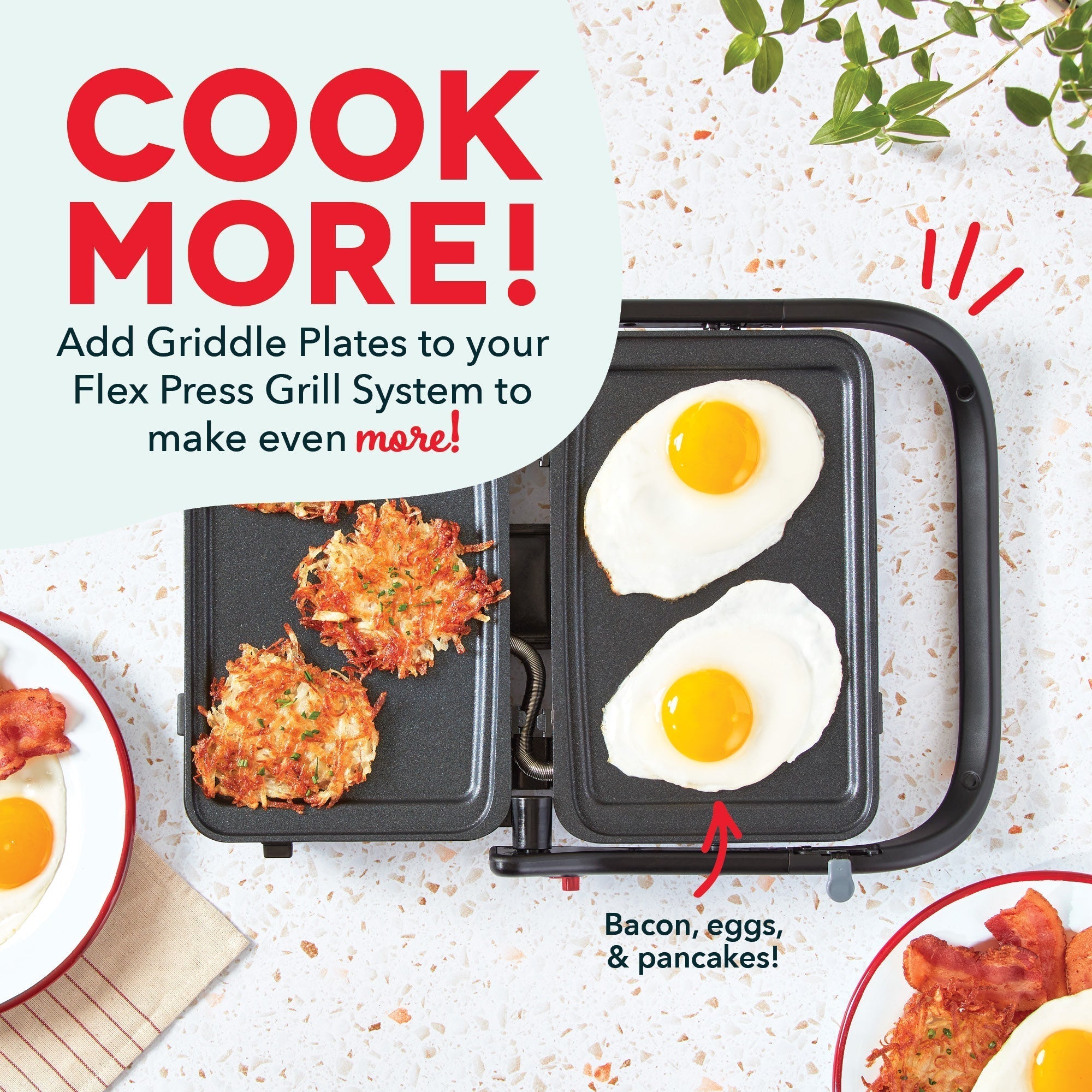 Flex Press Grill System 2pc Plate Pack Griddle G9　2F 5K