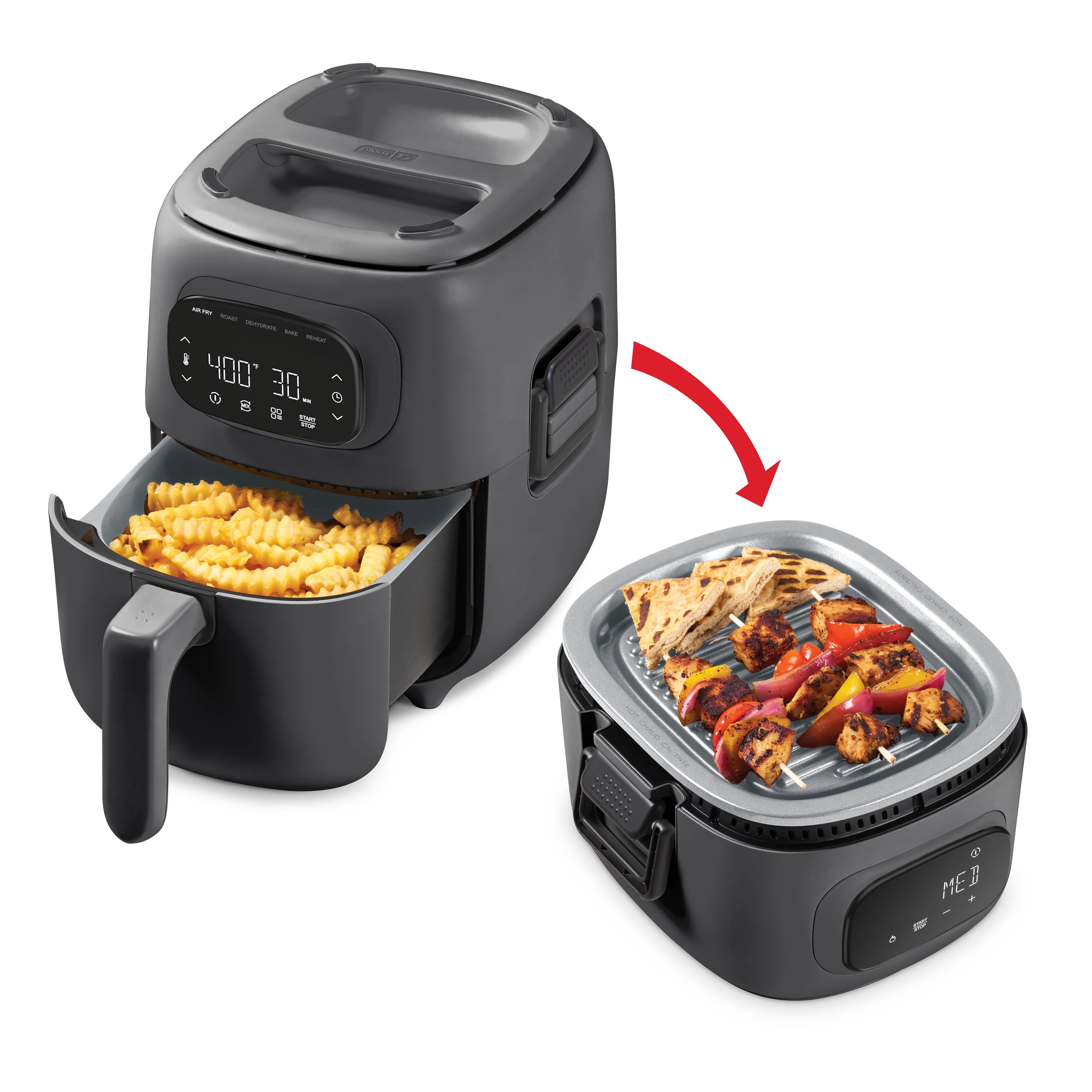 Flip & Fry Digital 2-in-1 Grill + Air Fryer Q4　Po uH