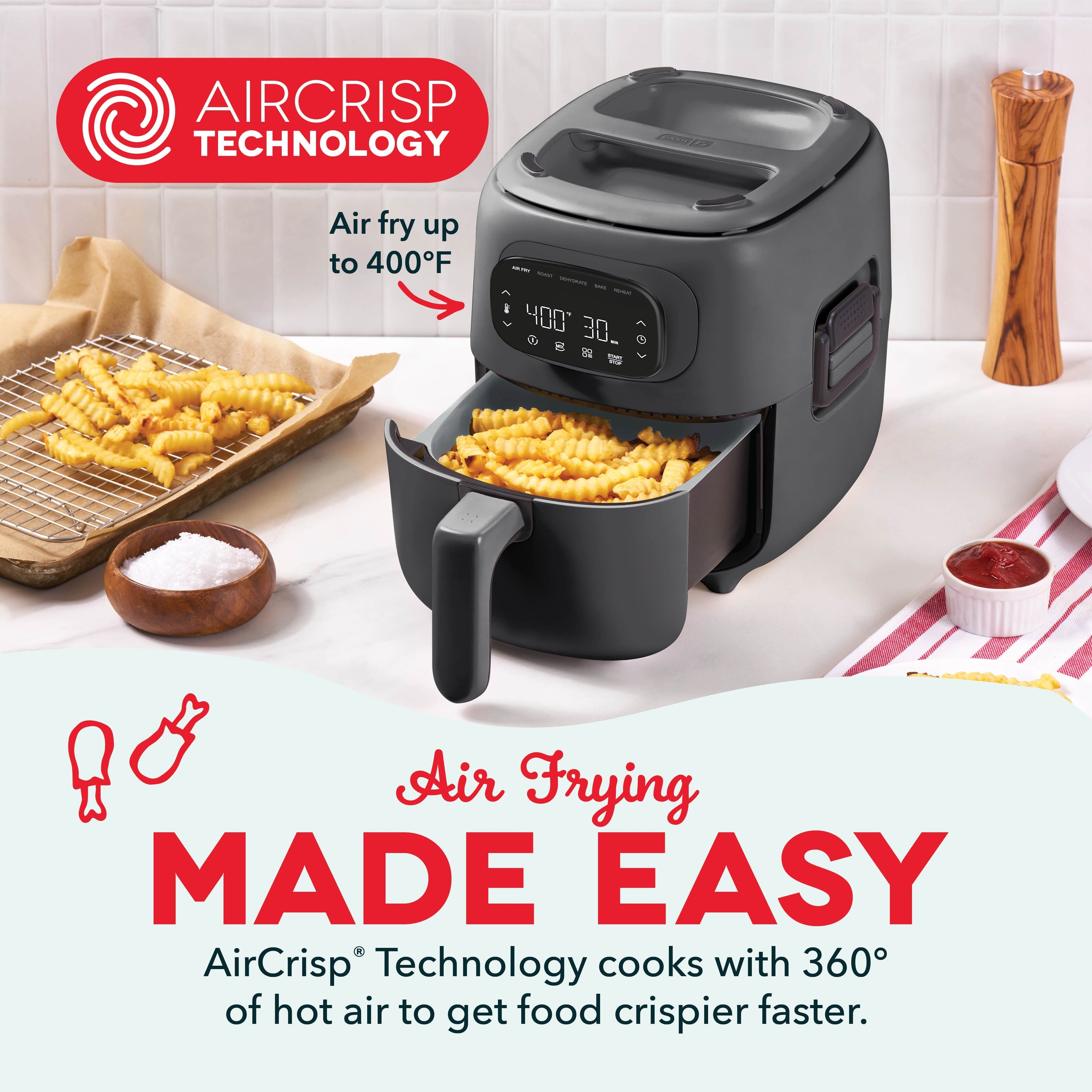Flip & Fry Digital 2-in-1 Grill + Air Fryer Q4　Po uH