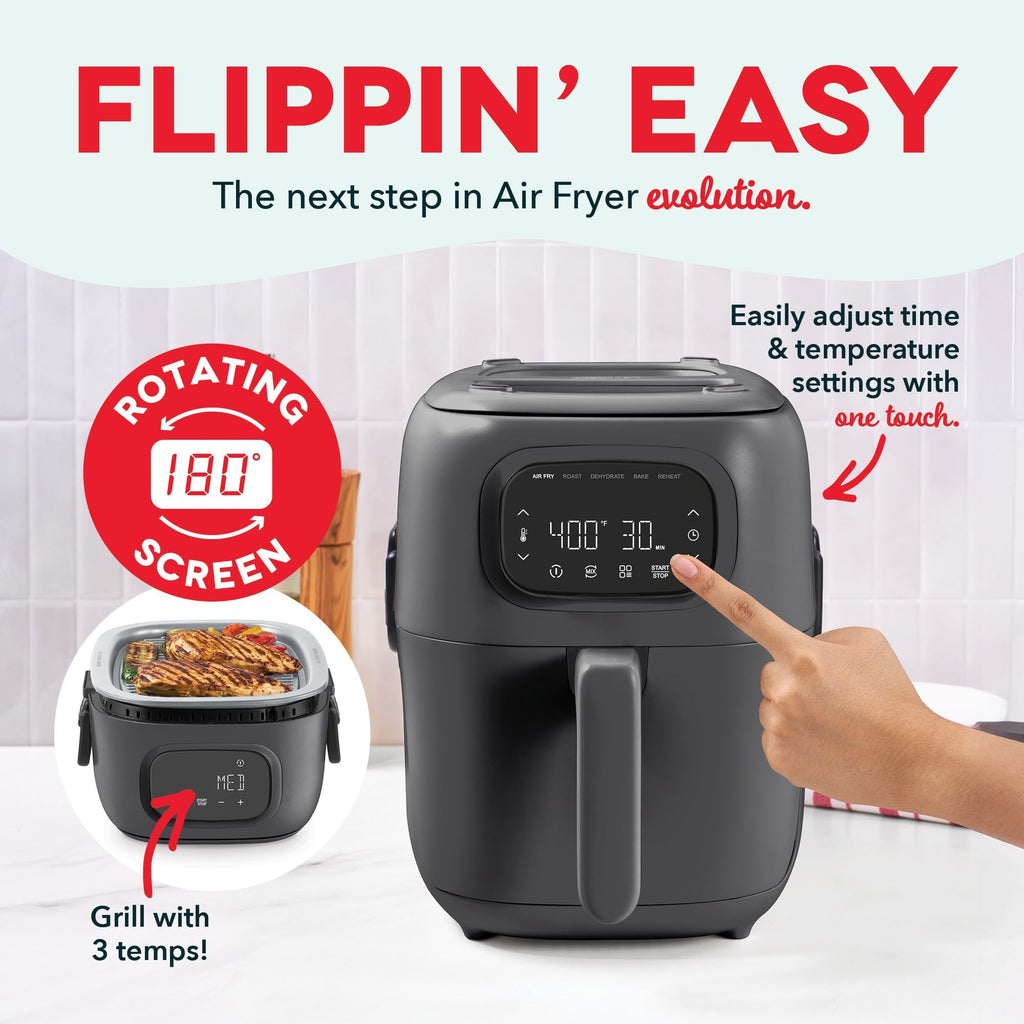 Flip & Fry Digital 2-in-1 Grill + Air Fryer Q4　Po uH