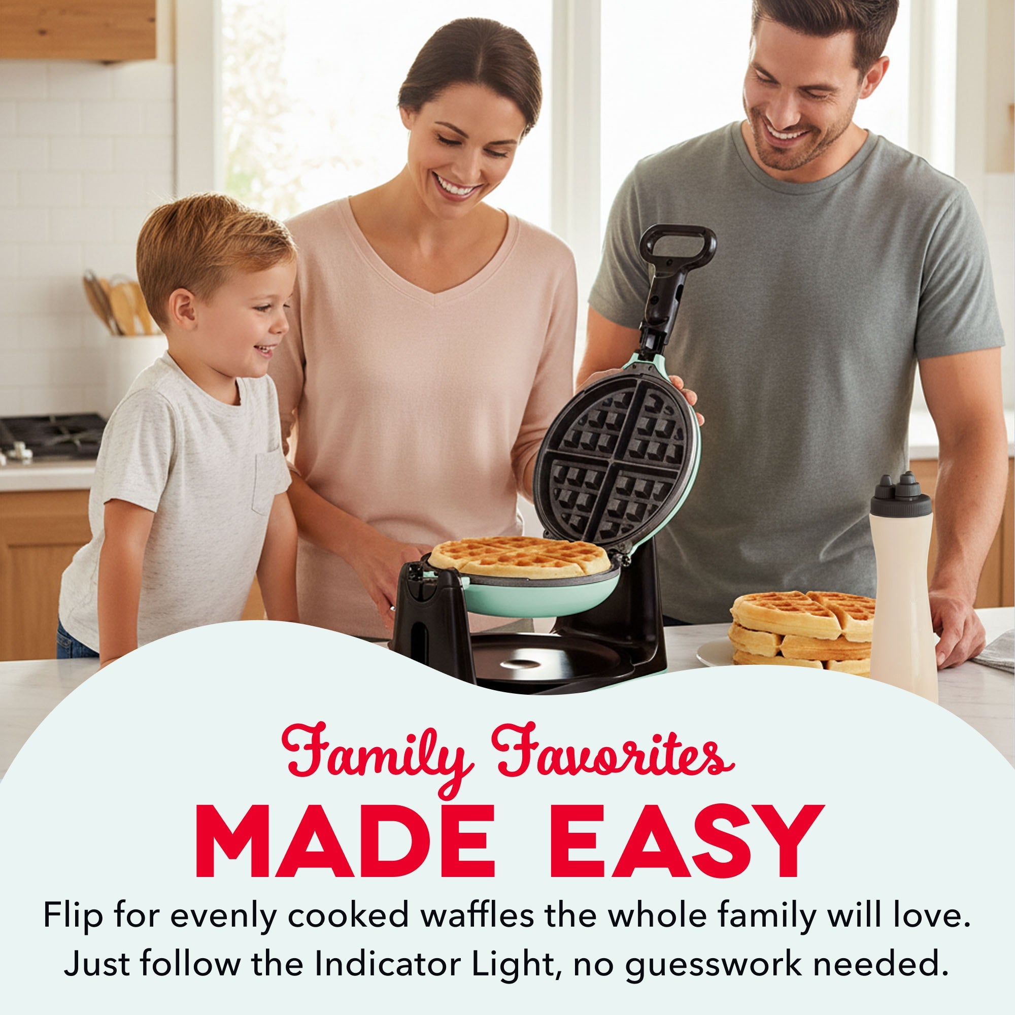 Flip Belgian Waffle Maker F0　VB UQ