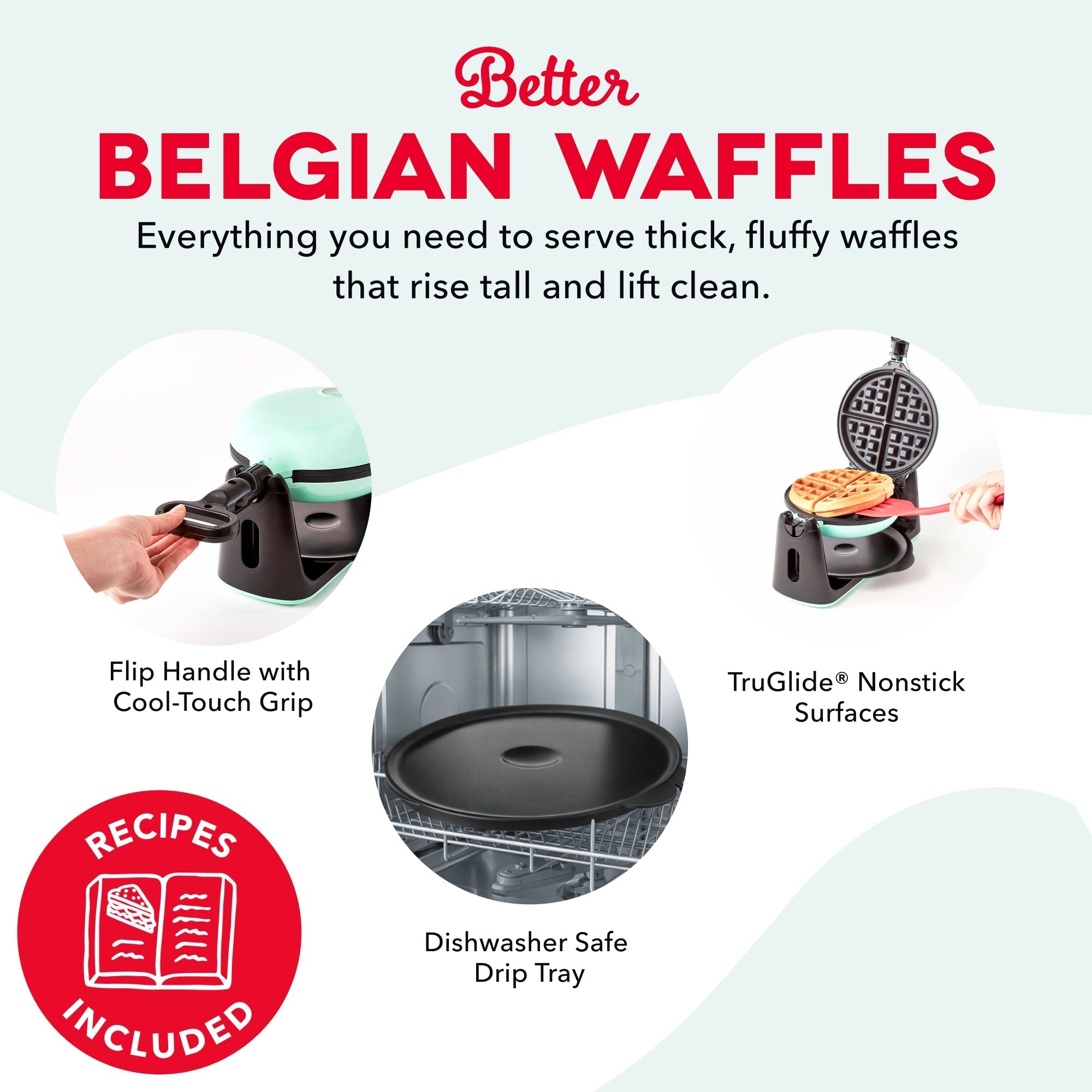 Flip Belgian Waffle Maker F0　VB UQ