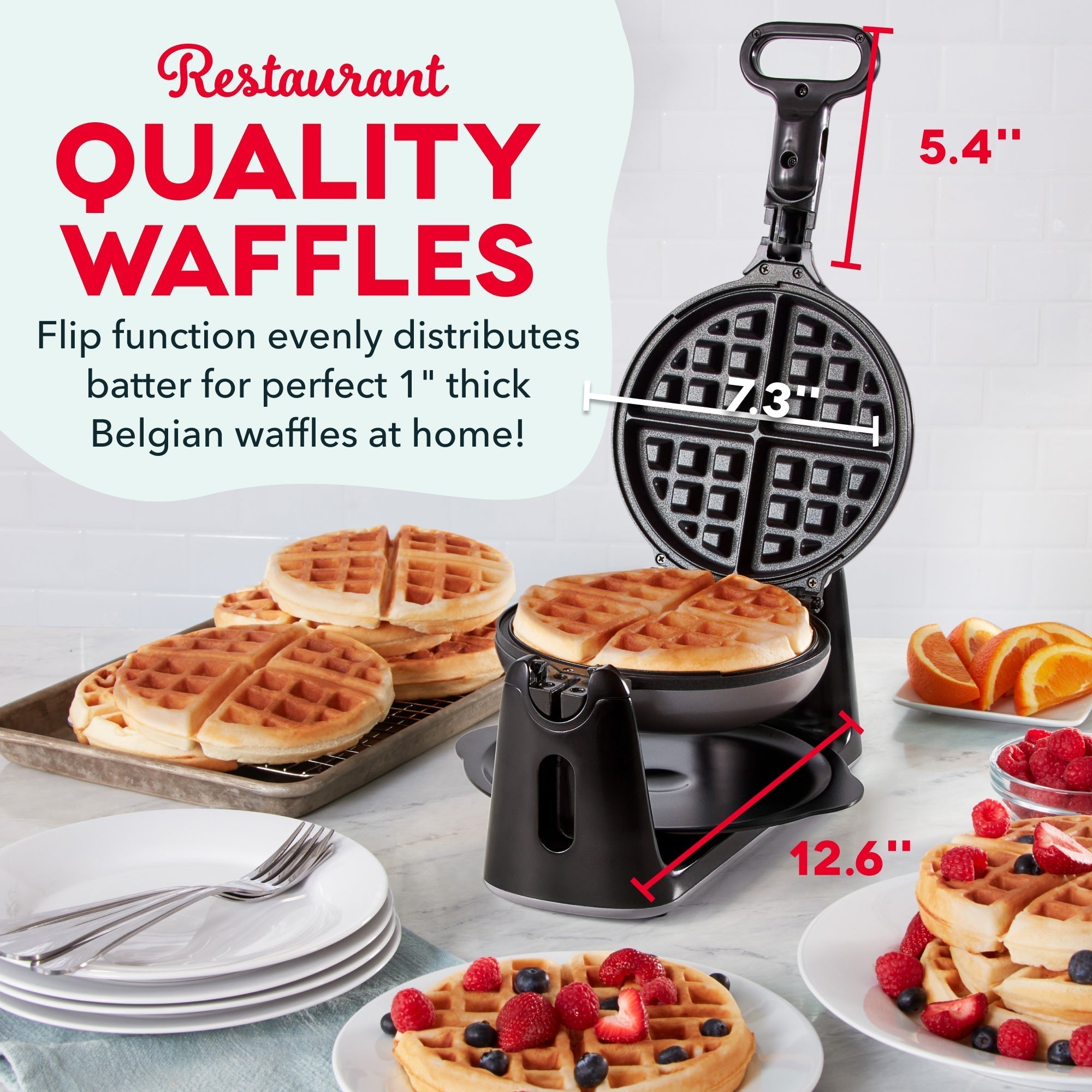 Flip Belgian Waffle Maker F0　VB UQ