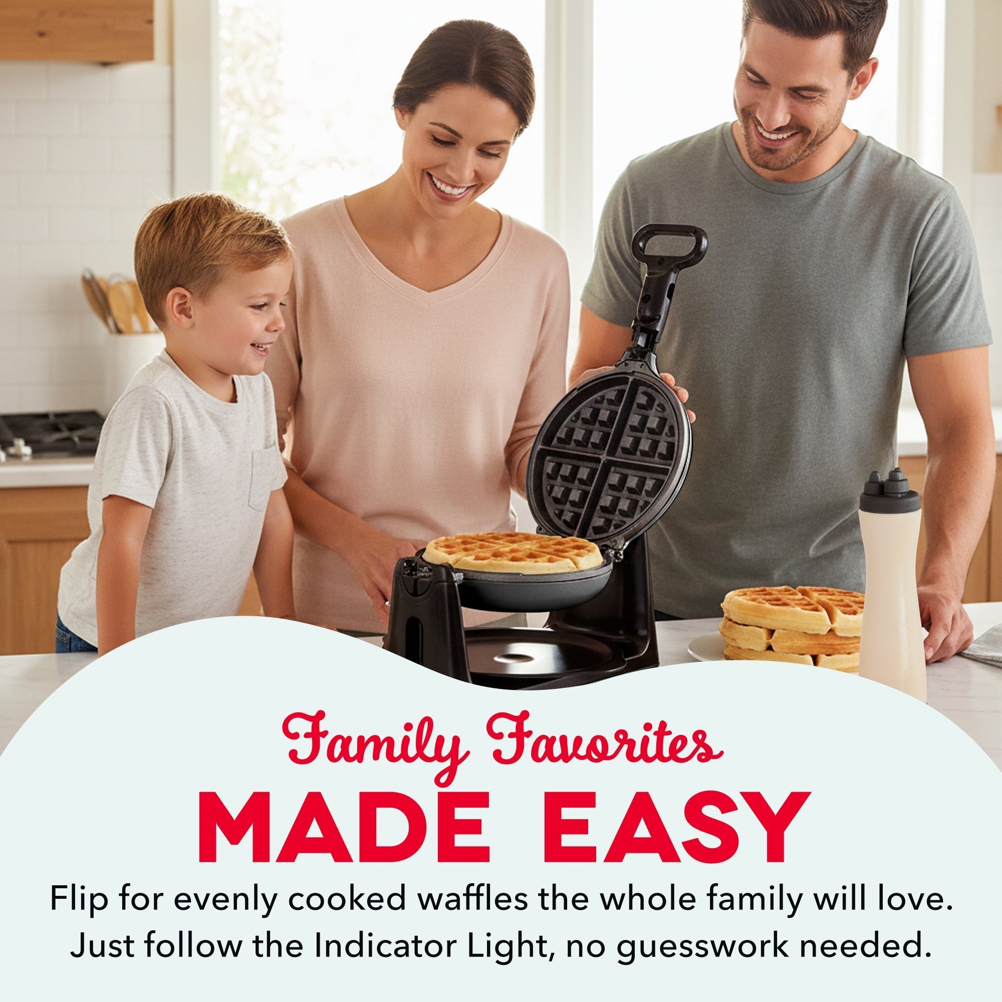 Flip Belgian Waffle Maker F0　VB UQ