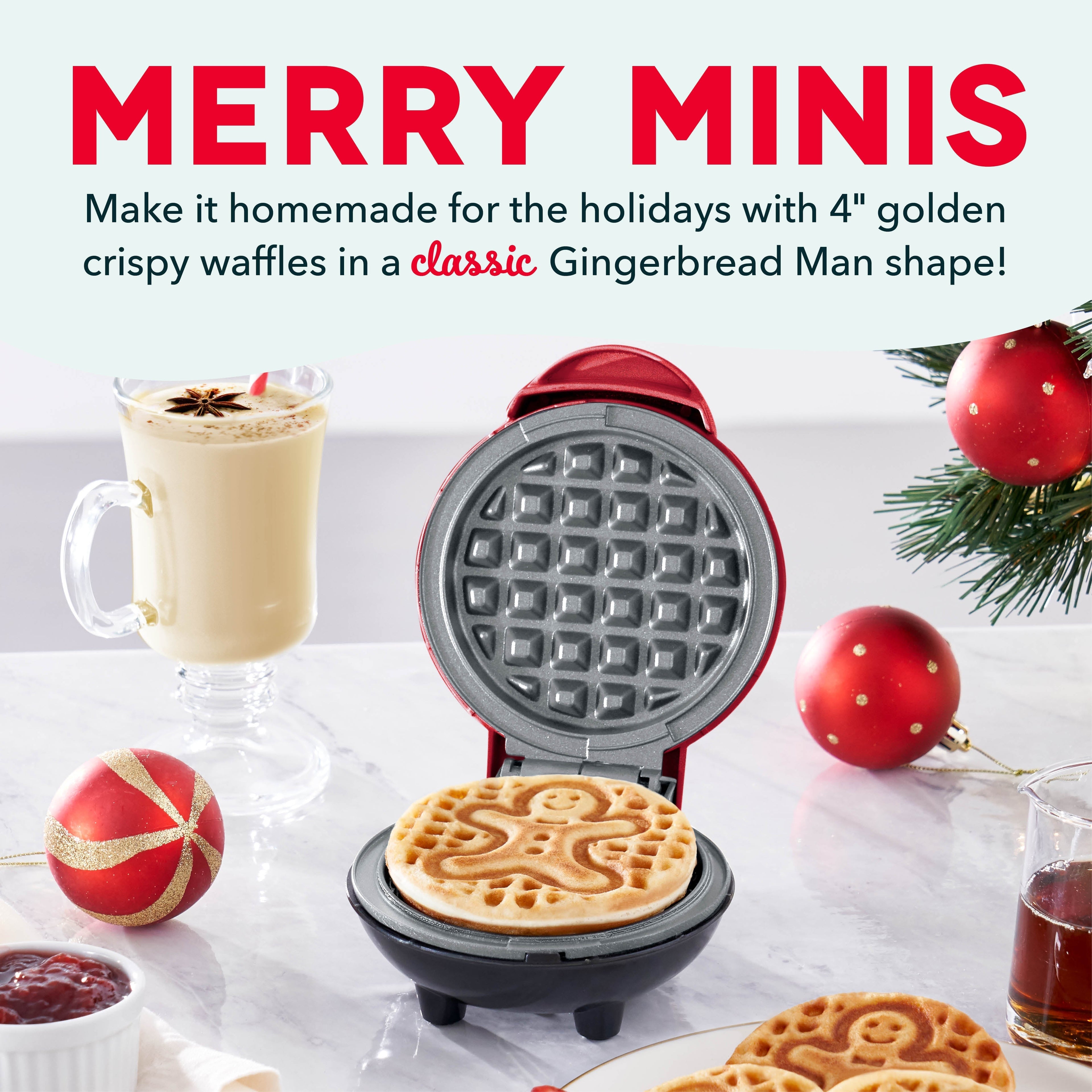 Gingerbread Man Mini Waffle Maker C6　Ay Mn