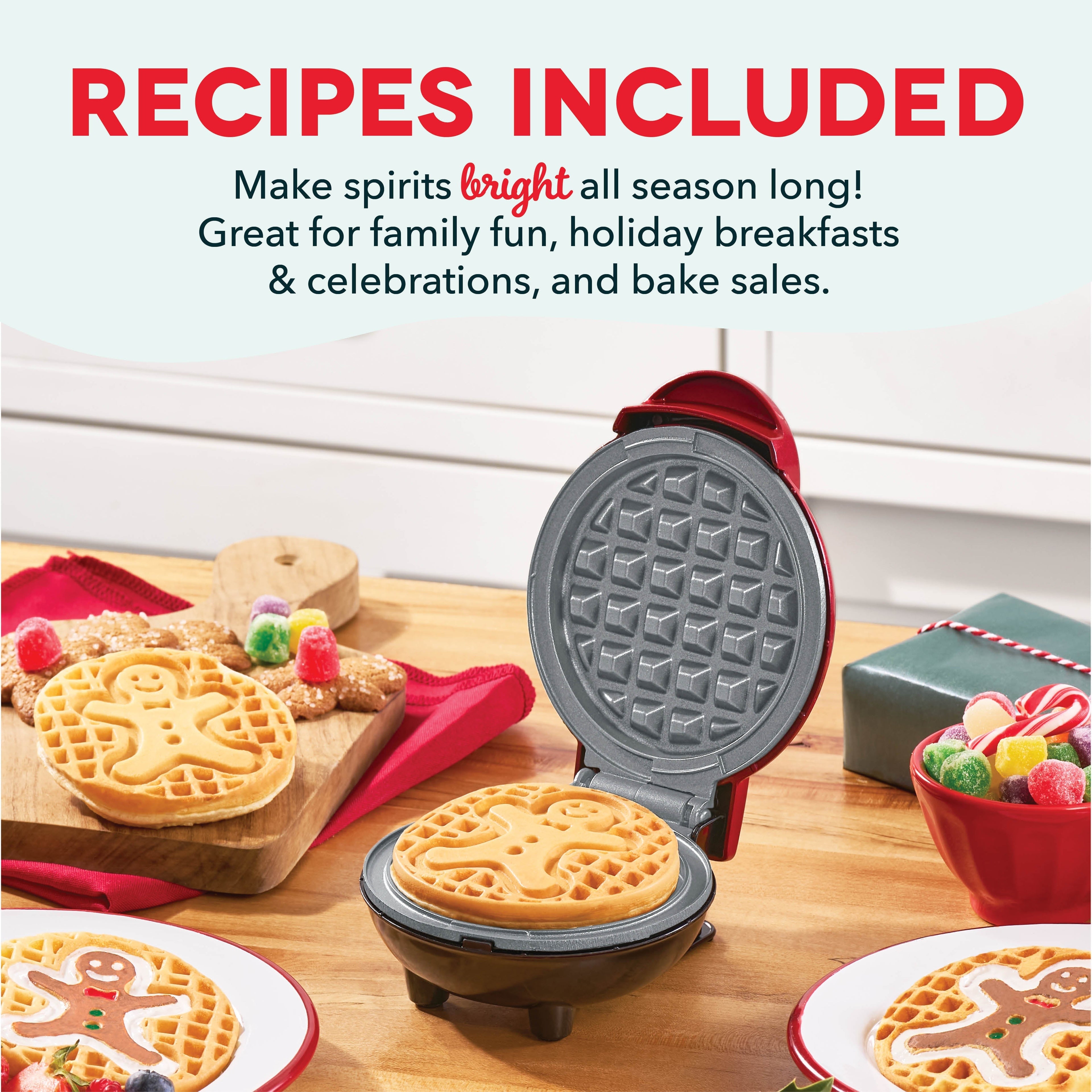 Gingerbread Man Mini Waffle Maker C6　Ay Mn