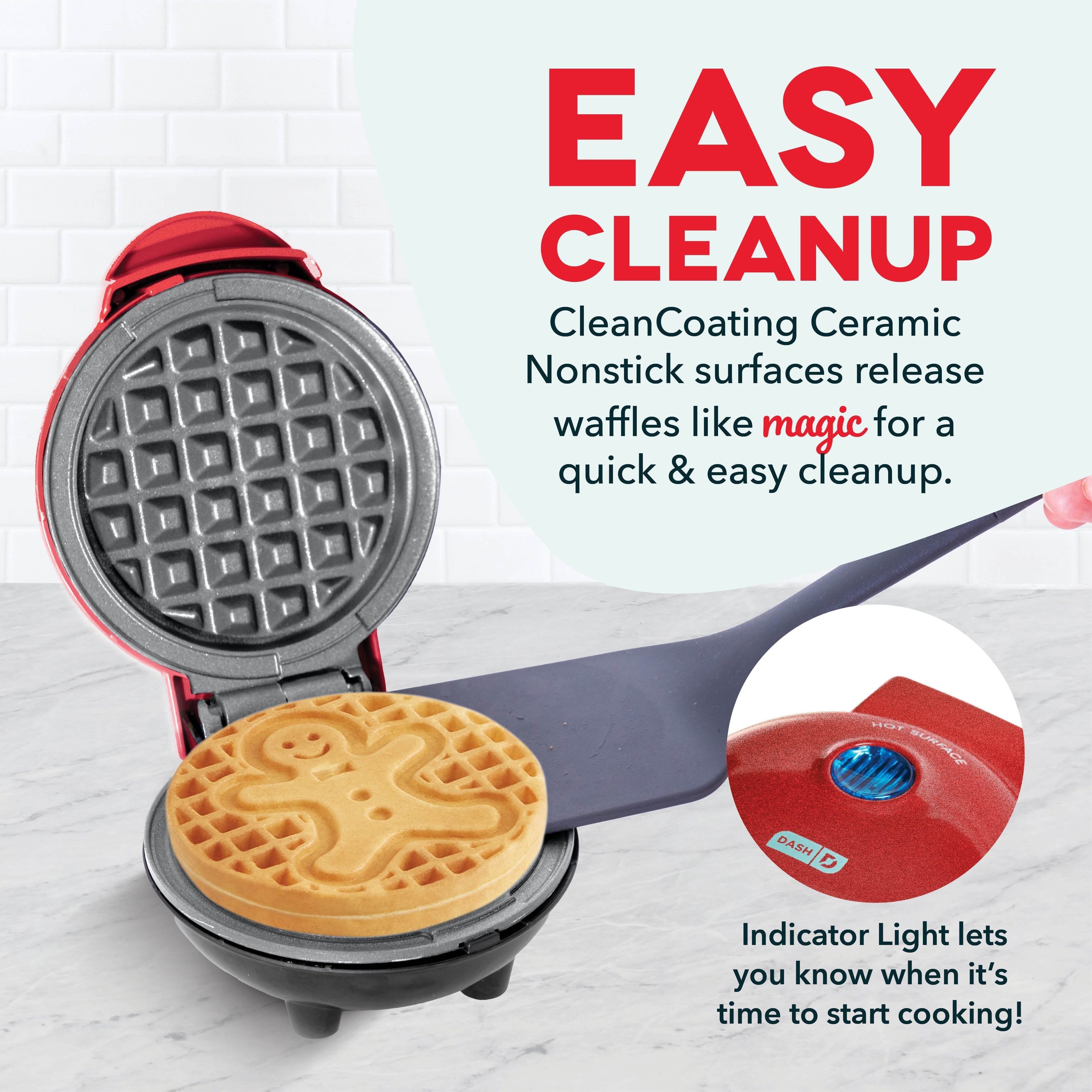 Gingerbread Man Mini Waffle Maker C6　Ay Mn