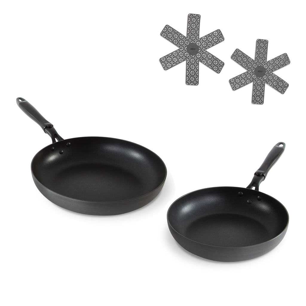 Hard Anodized 2pc Fry Pan Set E7　tY Ya