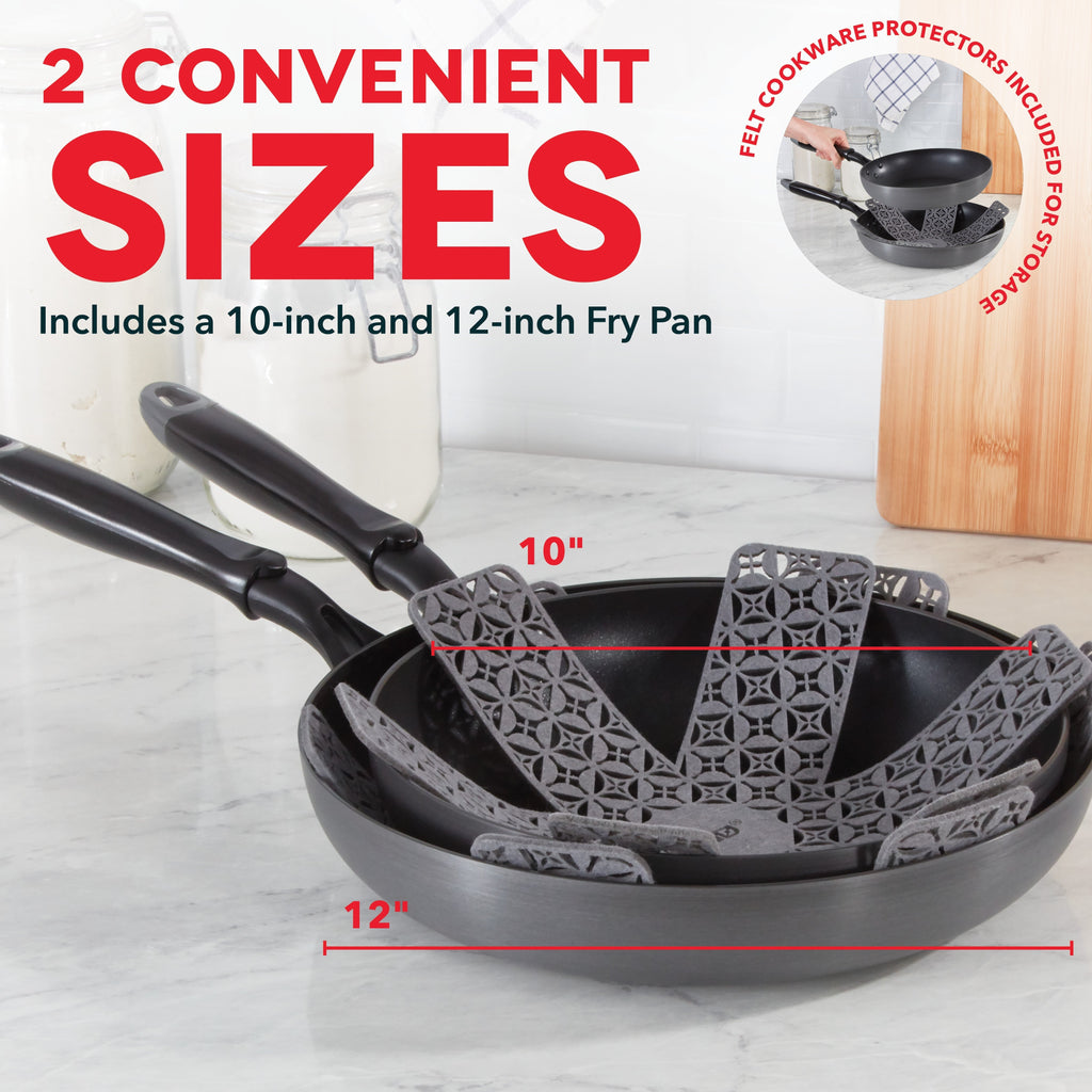 Hard Anodized 2pc Fry Pan Set E7　tY Ya