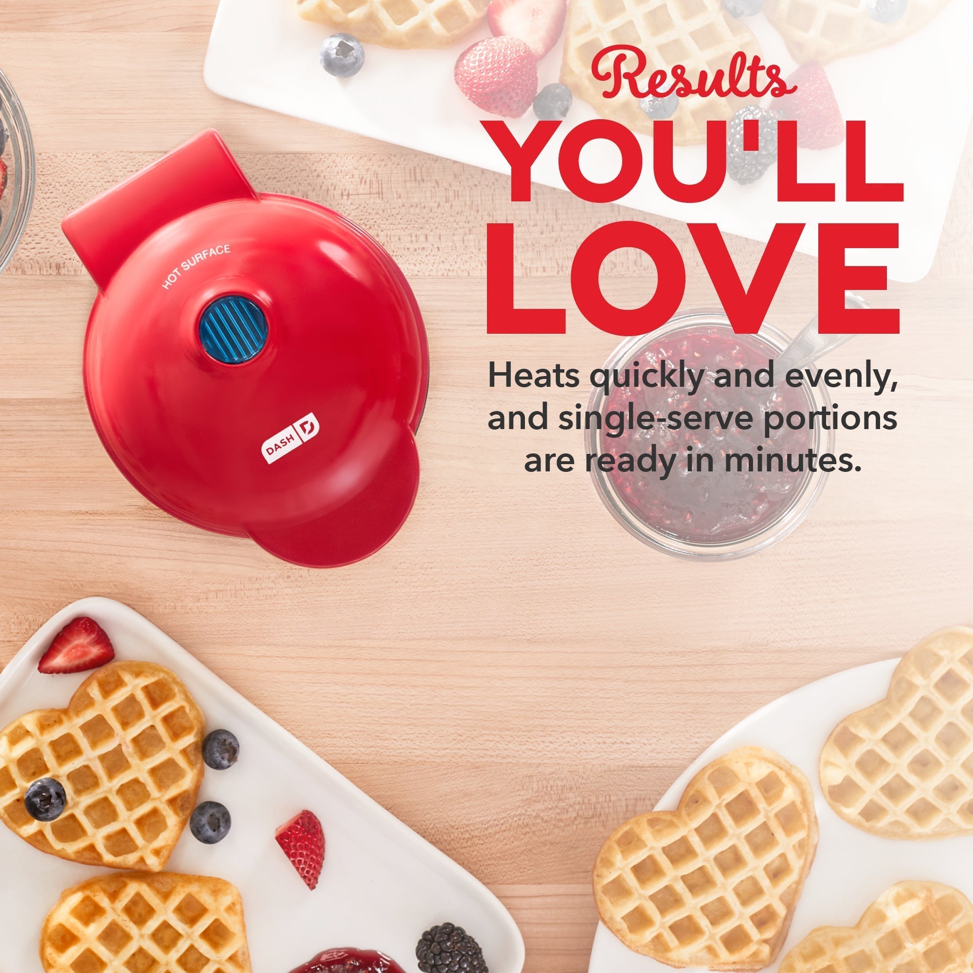 Heart Mini Waffle Maker O6　2I jO