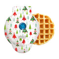 Mini Waffle Maker White with Trees Print C7　D0 vb