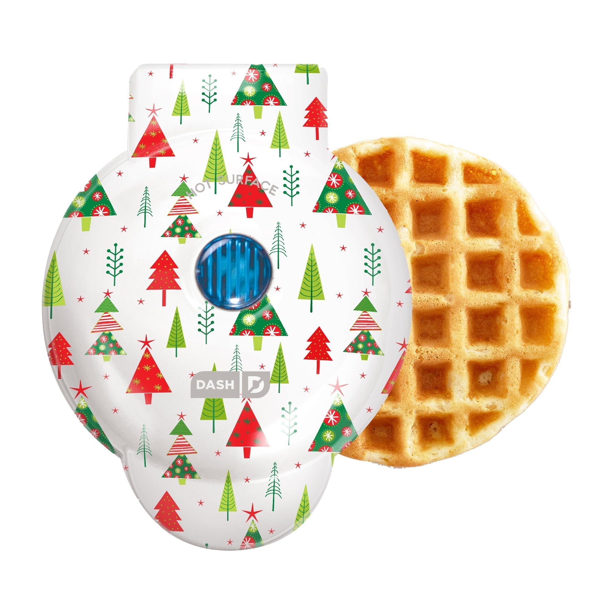 Mini Waffle Maker White with Trees Print C7　D0 vb