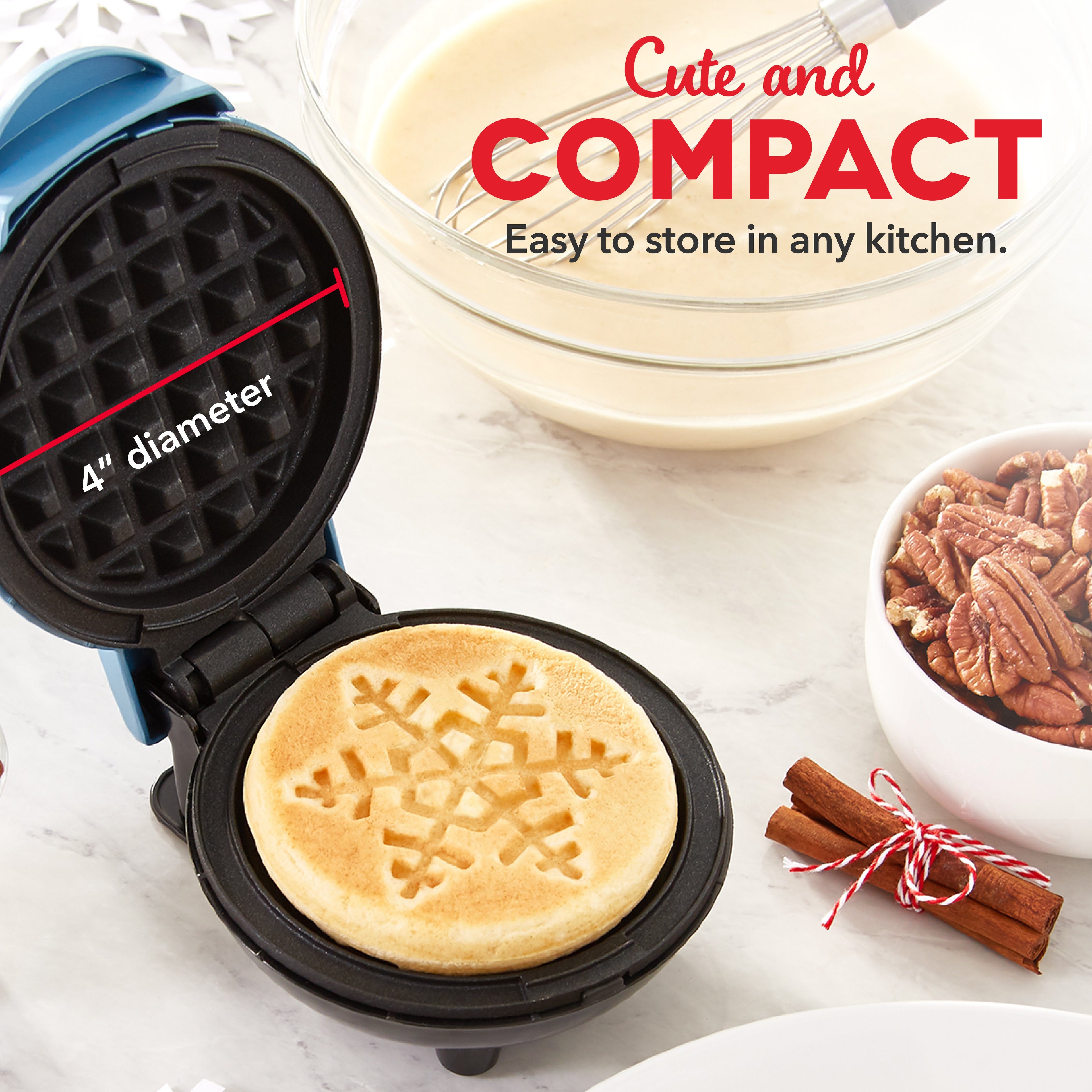 Holiday Mini Waffle Maker 2-Pack C1　Ak WK